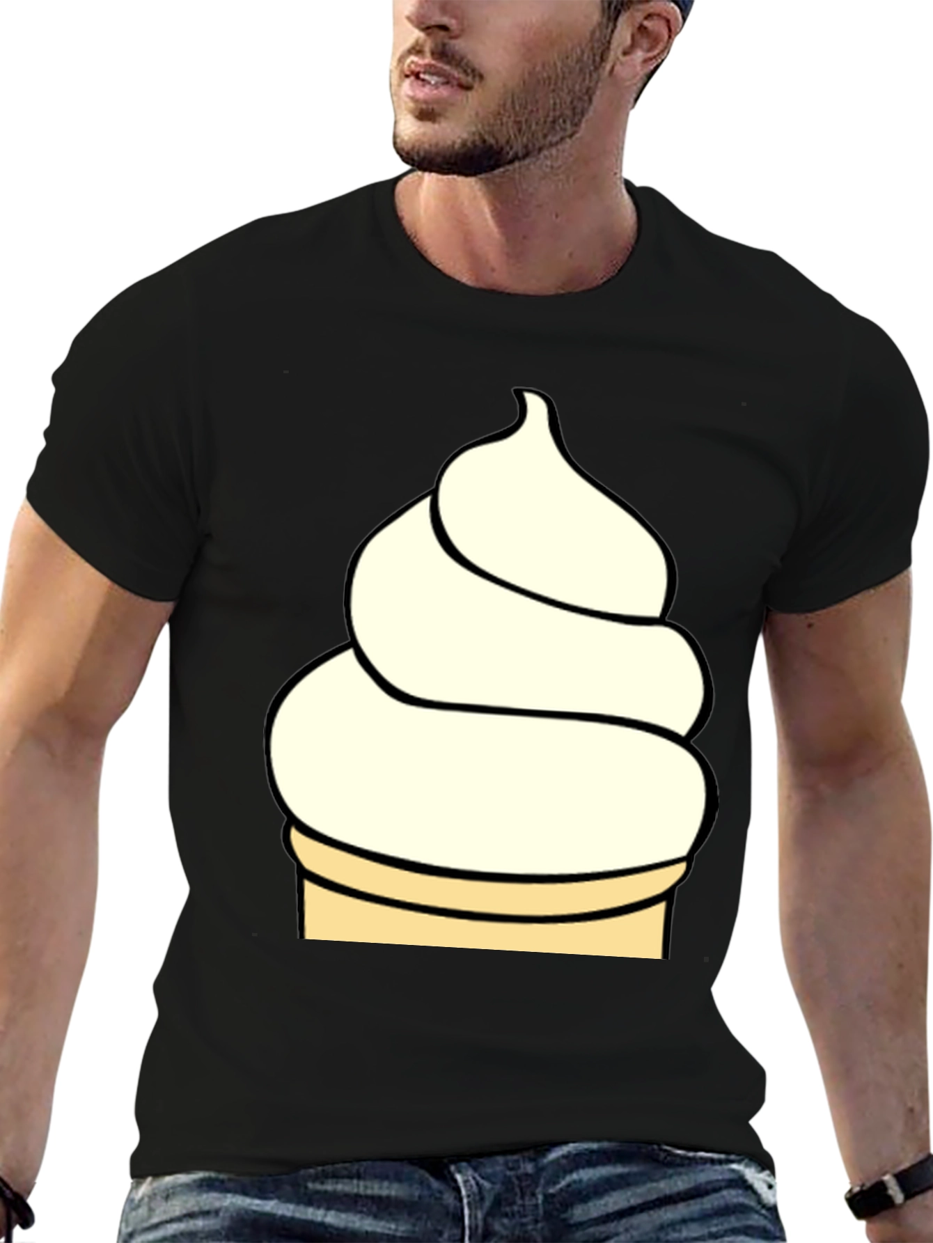 Ice Cream Cone Graphic Tee - Fun Casual Style
