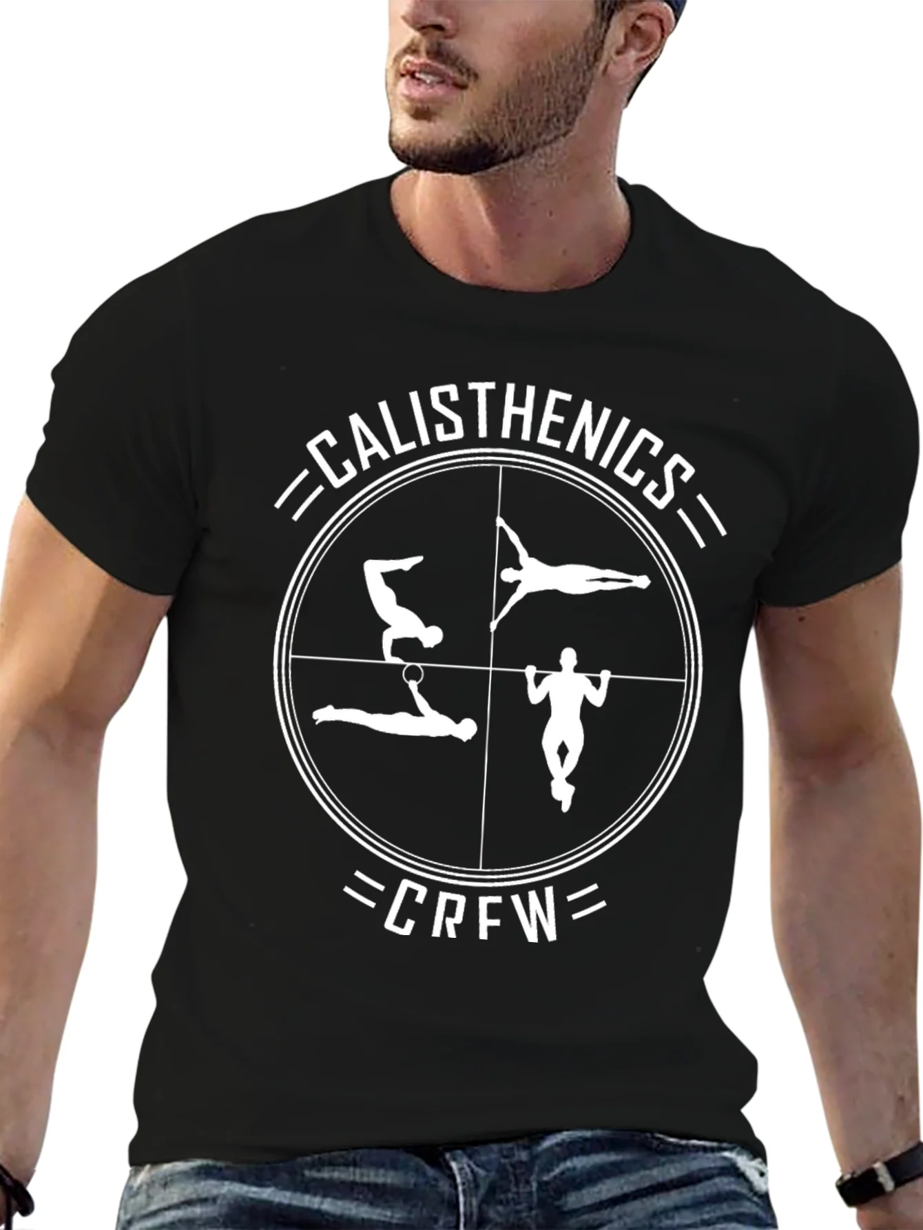 Calisthenics Crew Black Graphic T-Shirt