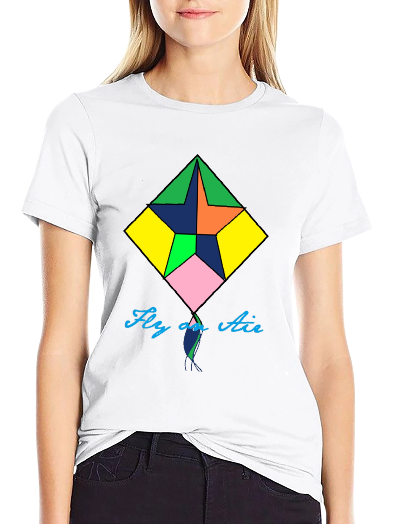 Geometric Kite Graphic Tee - Fly on Air