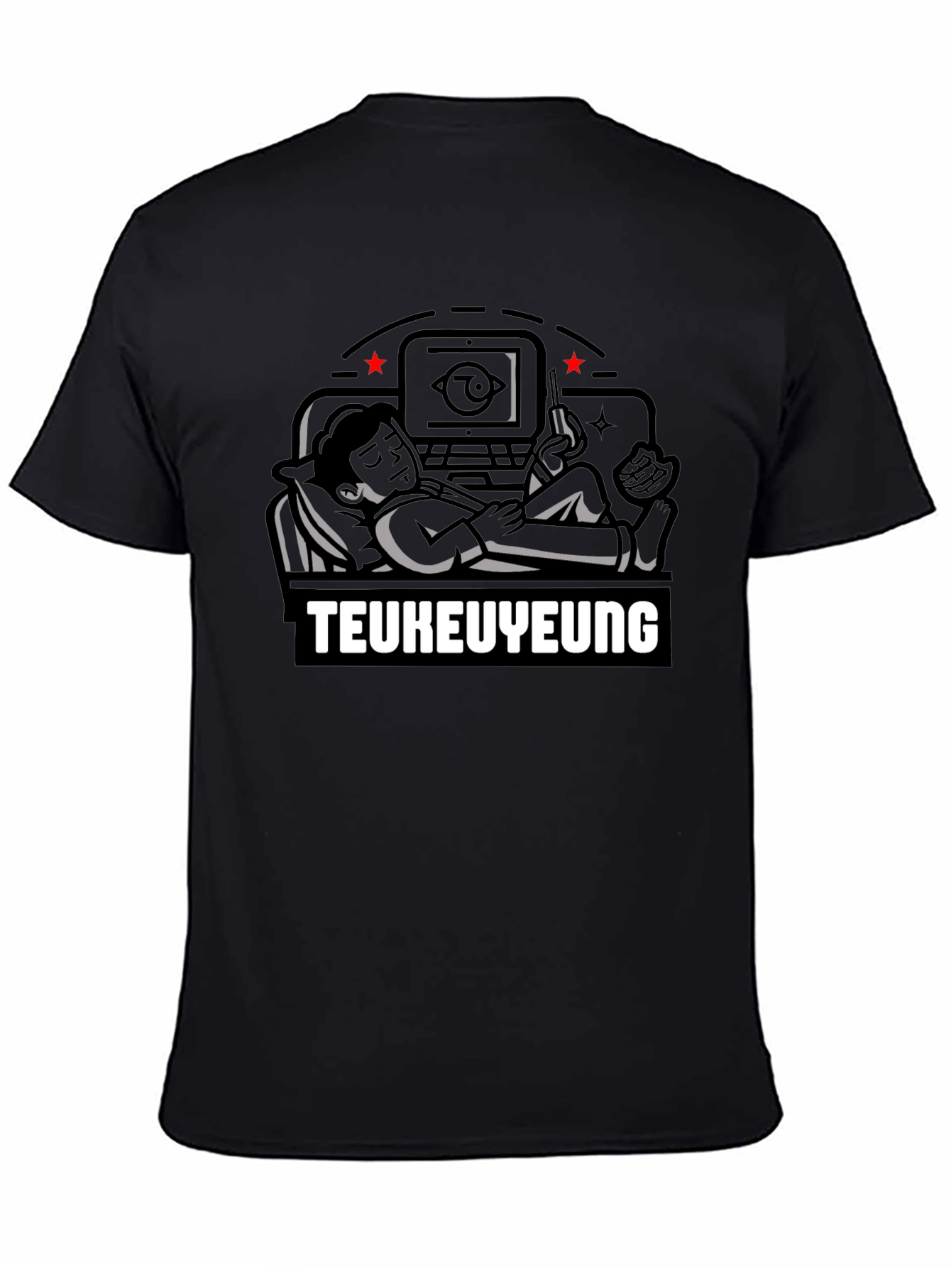 Teukuyeung Graphic Tee - Relaxed Gamer Style