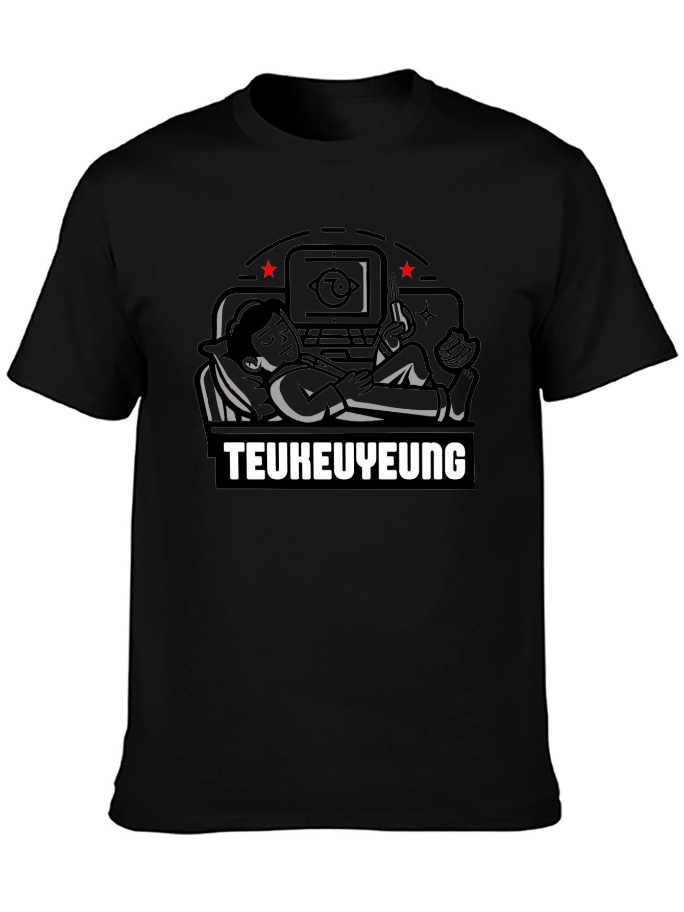 Teukuyeung Graphic Tee - Relaxed Gamer Style