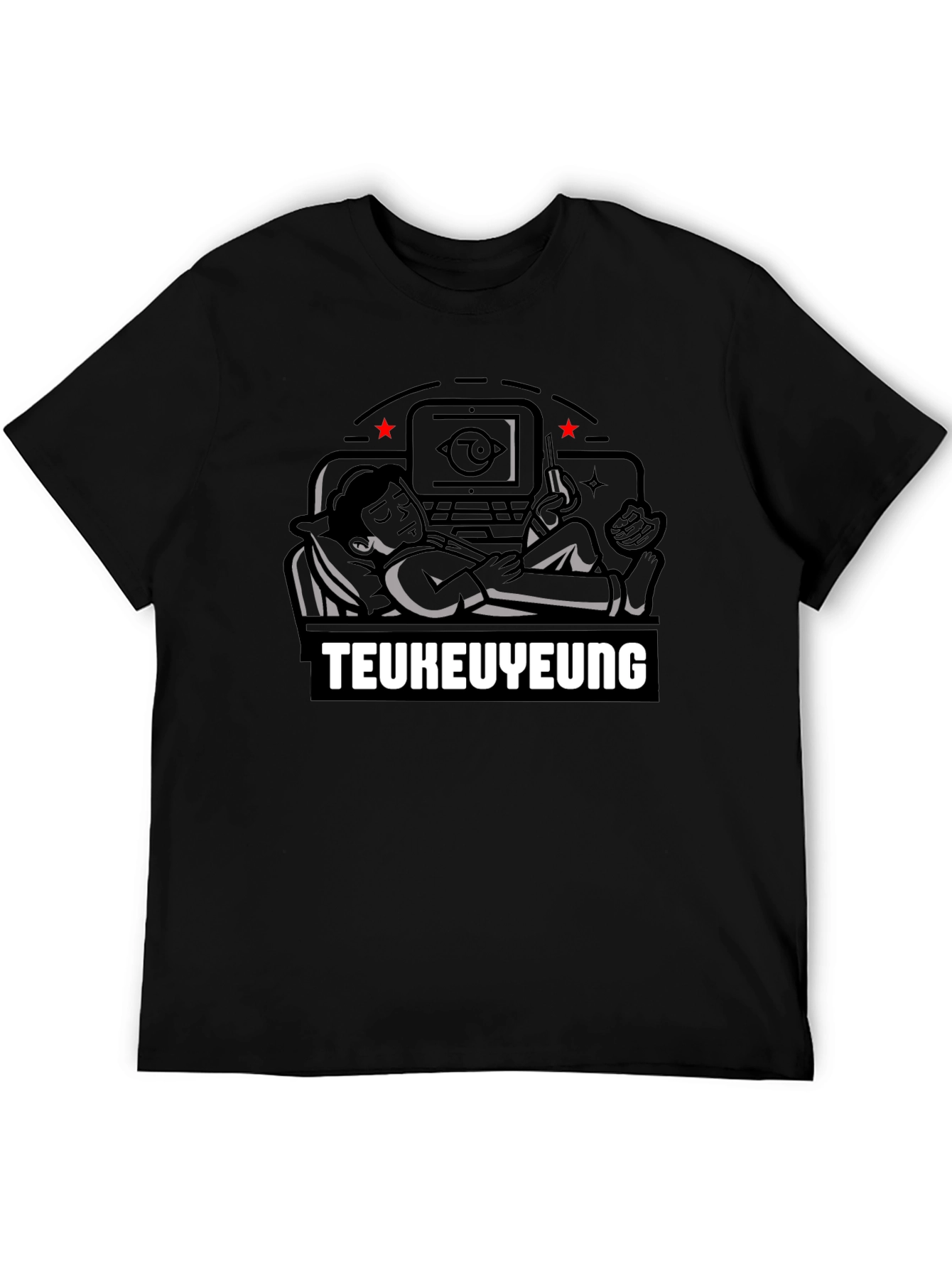 Teukuyeung Graphic Tee - Relaxed Gamer Style