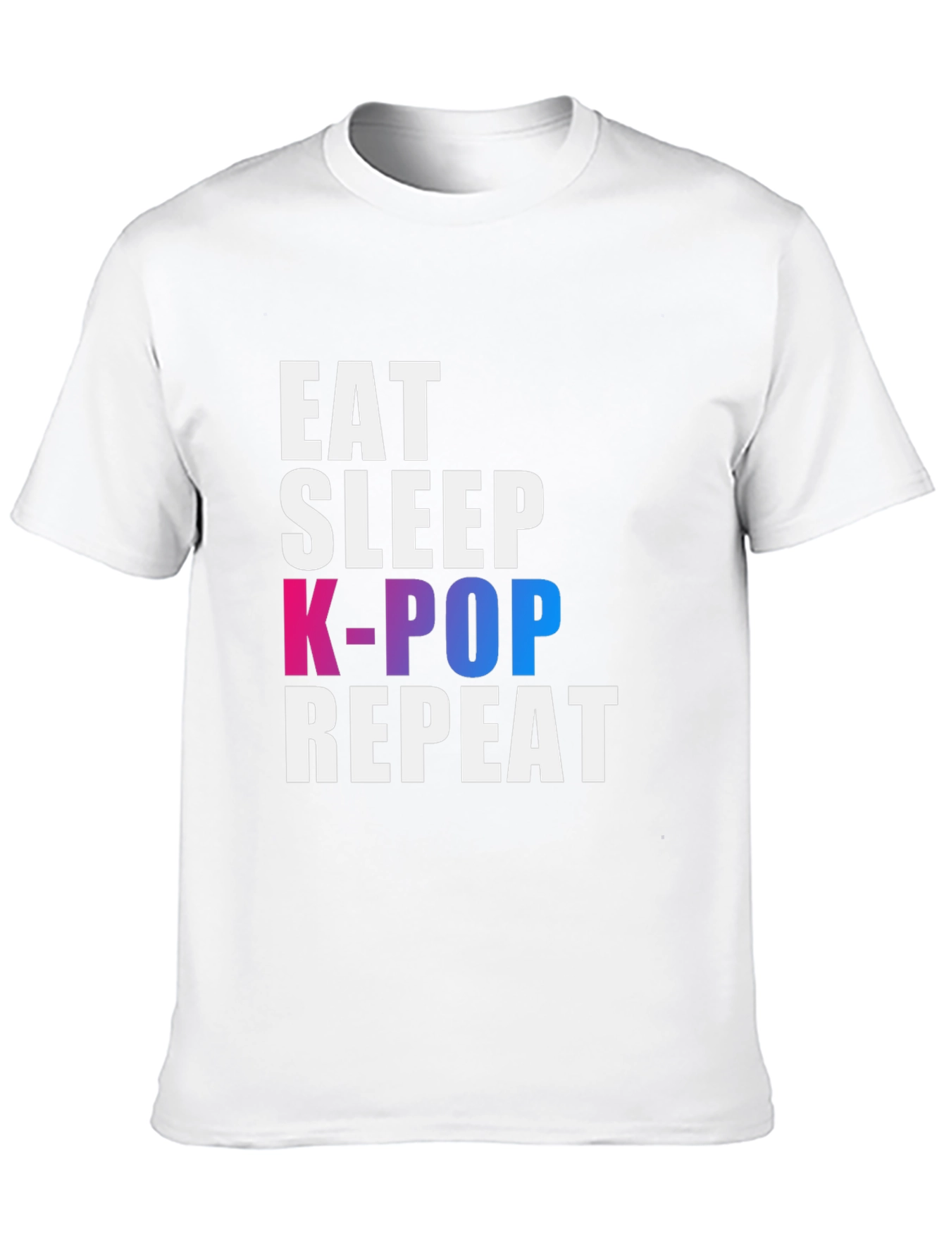 Eat Sleep K-Pop Repeat Black T-Shirt