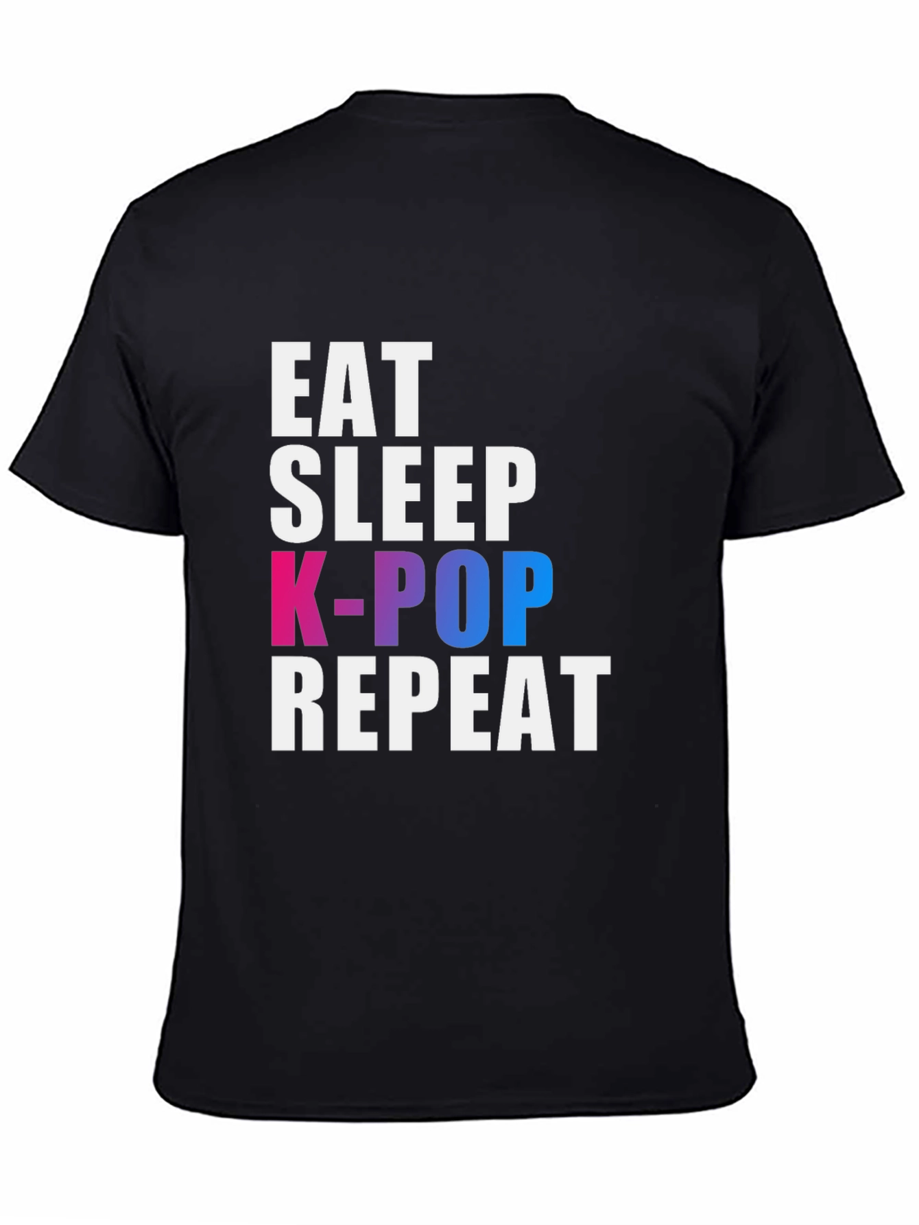 Eat Sleep K-Pop Repeat Black T-Shirt