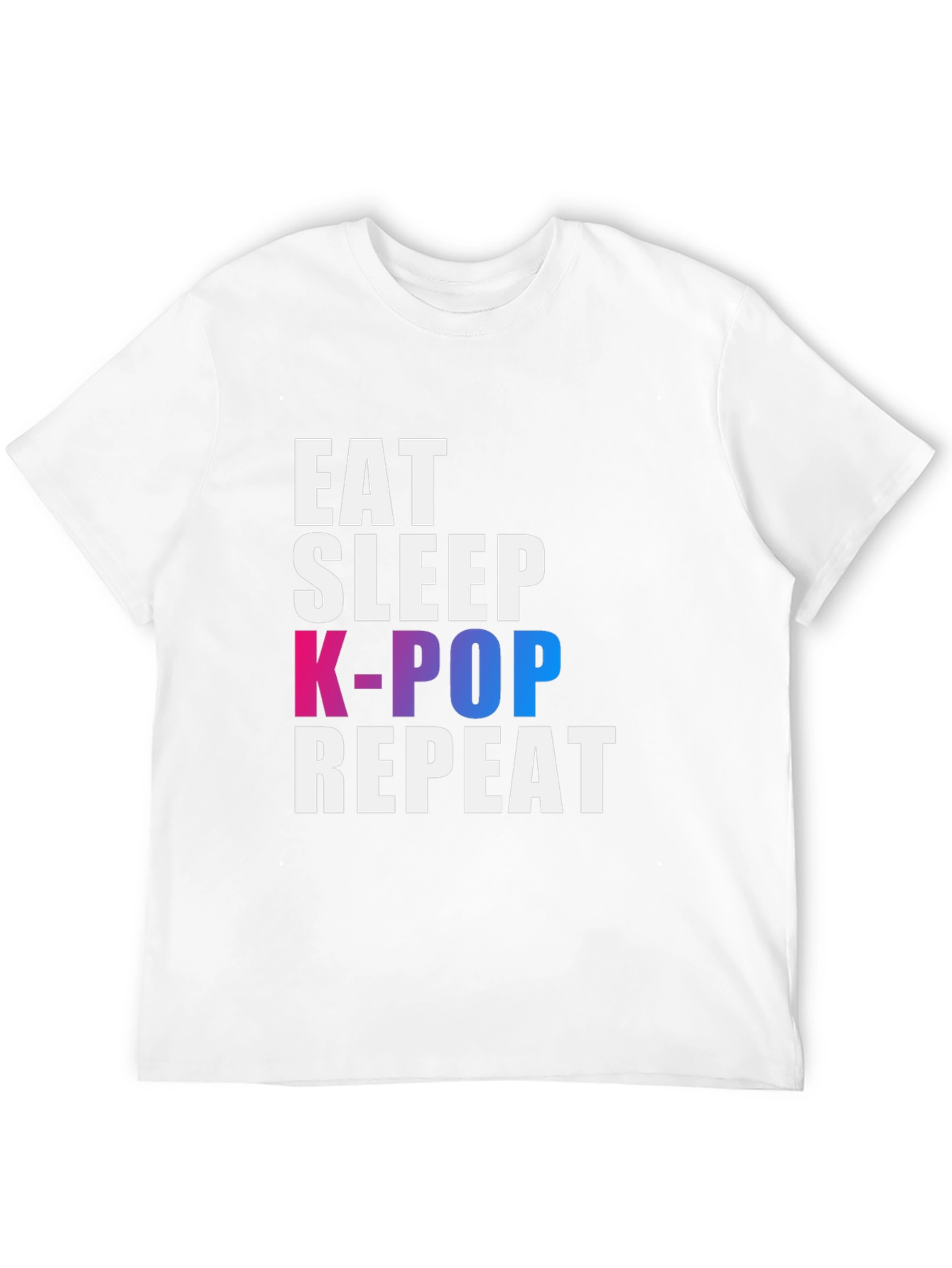 Eat Sleep K-Pop Repeat Black T-Shirt