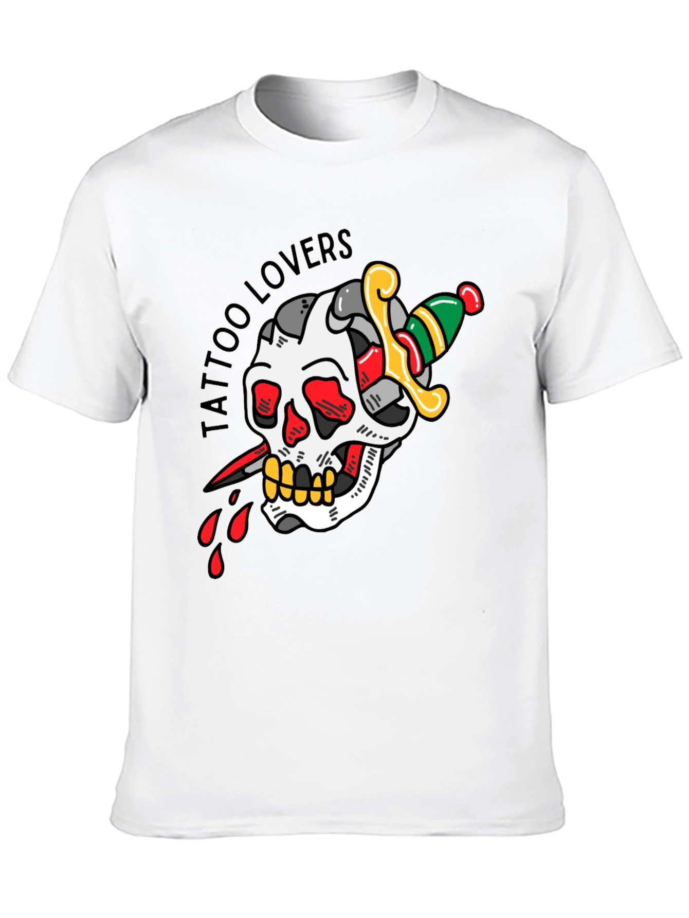 Tattoo Lovers Skull & Dagger Graphic Tee