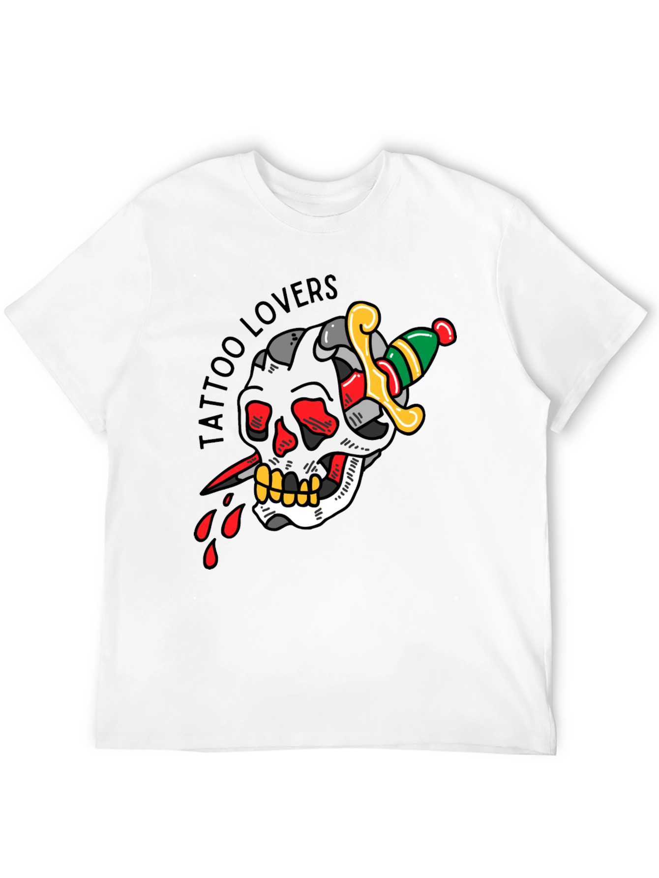 Tattoo Lovers Skull & Dagger Graphic Tee