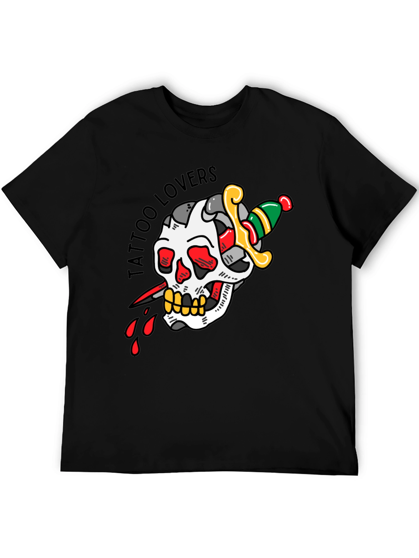 Tattoo Lovers Skull & Dagger Graphic Tee