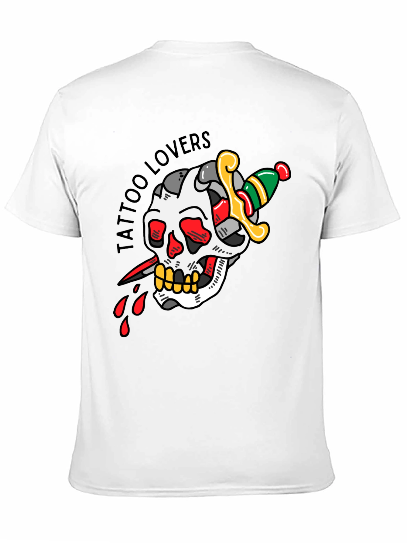 Tattoo Lovers Skull & Dagger Graphic Tee