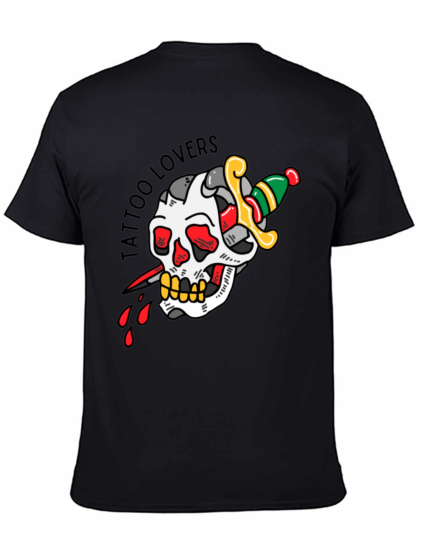 Tattoo Lovers Skull & Dagger Graphic Tee