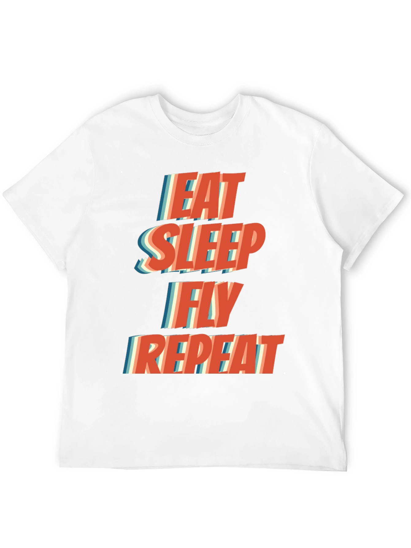 Eat Sleep Fly Repeat Graphic T-Shirt