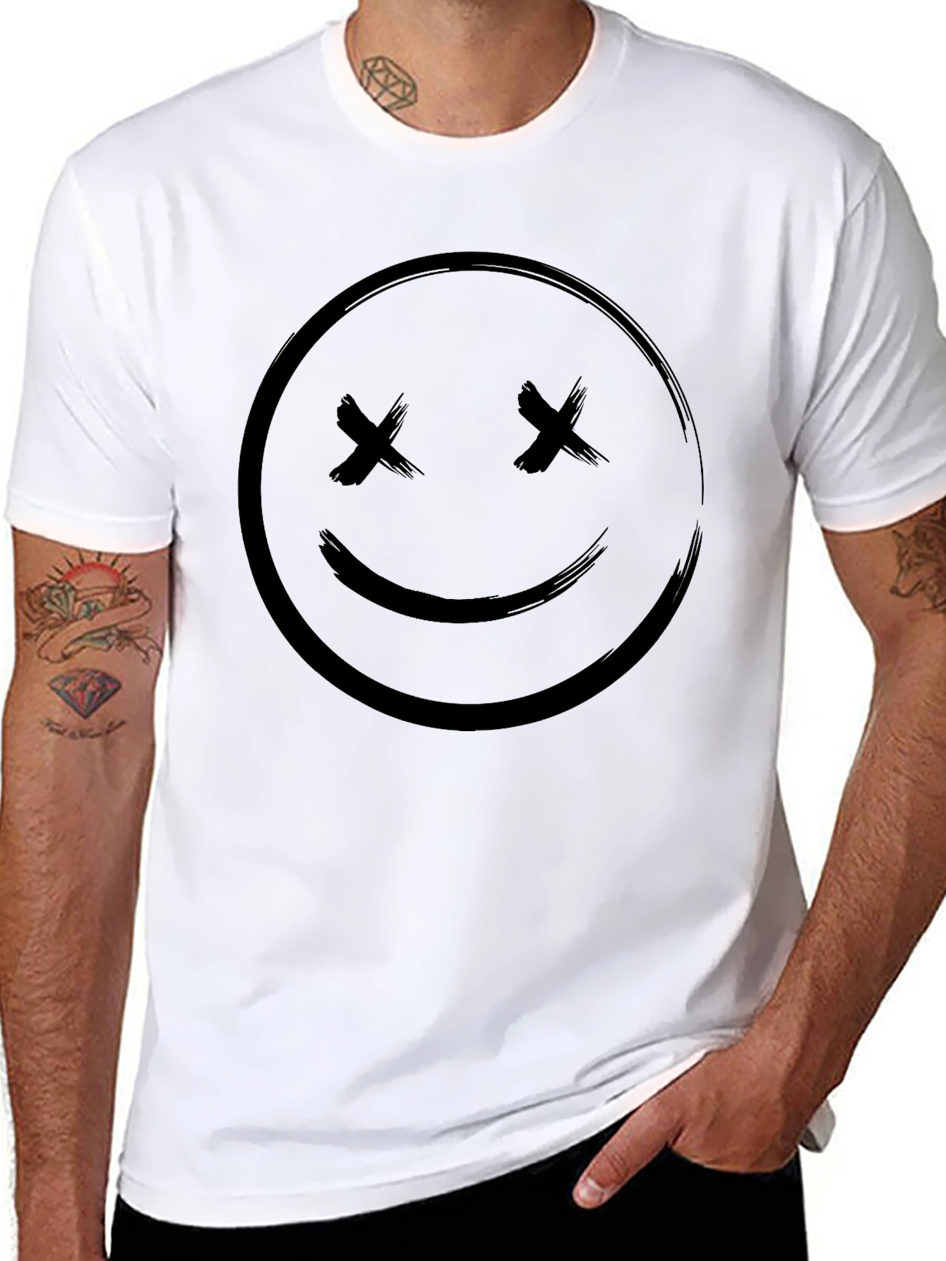 Black Smiley Face T-Shirt