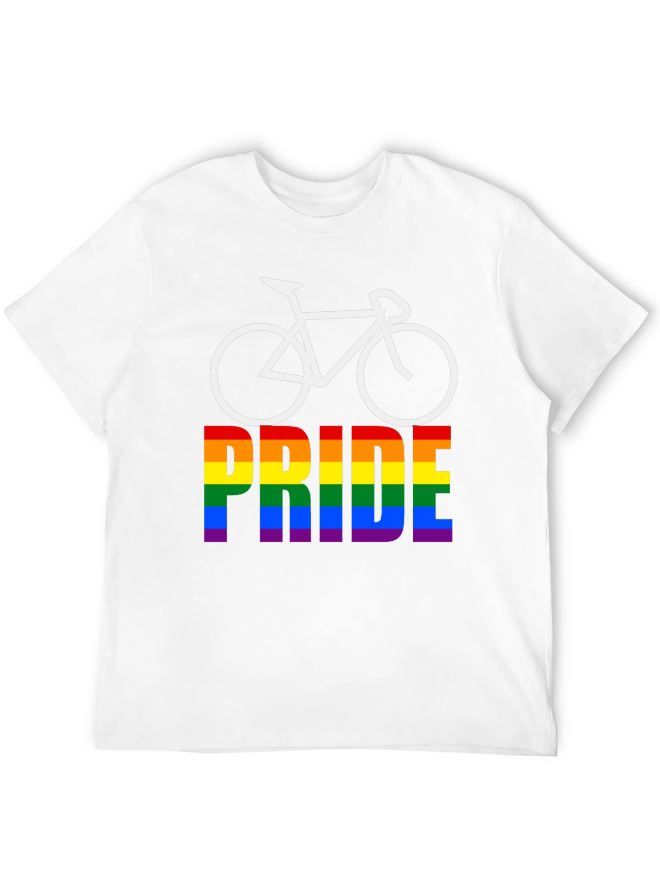 Pride Bicycle Black T-Shirt LGBTQ+ Rainbow
