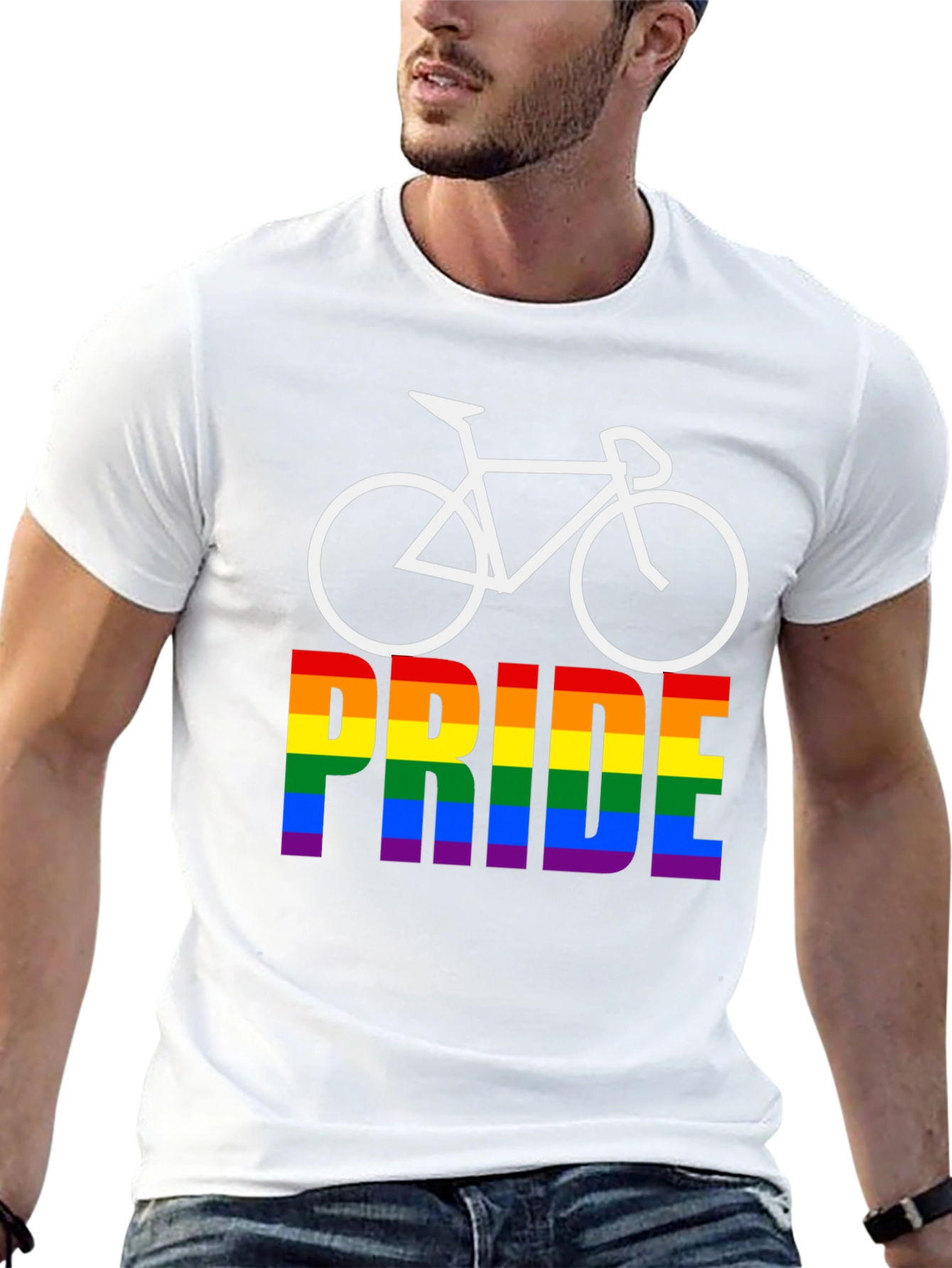 Pride Bicycle Black T-Shirt LGBTQ+ Rainbow