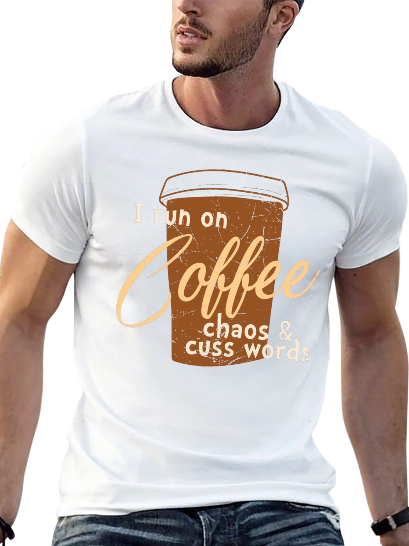 Coffee Chaos Cuss Words Graphic Tee