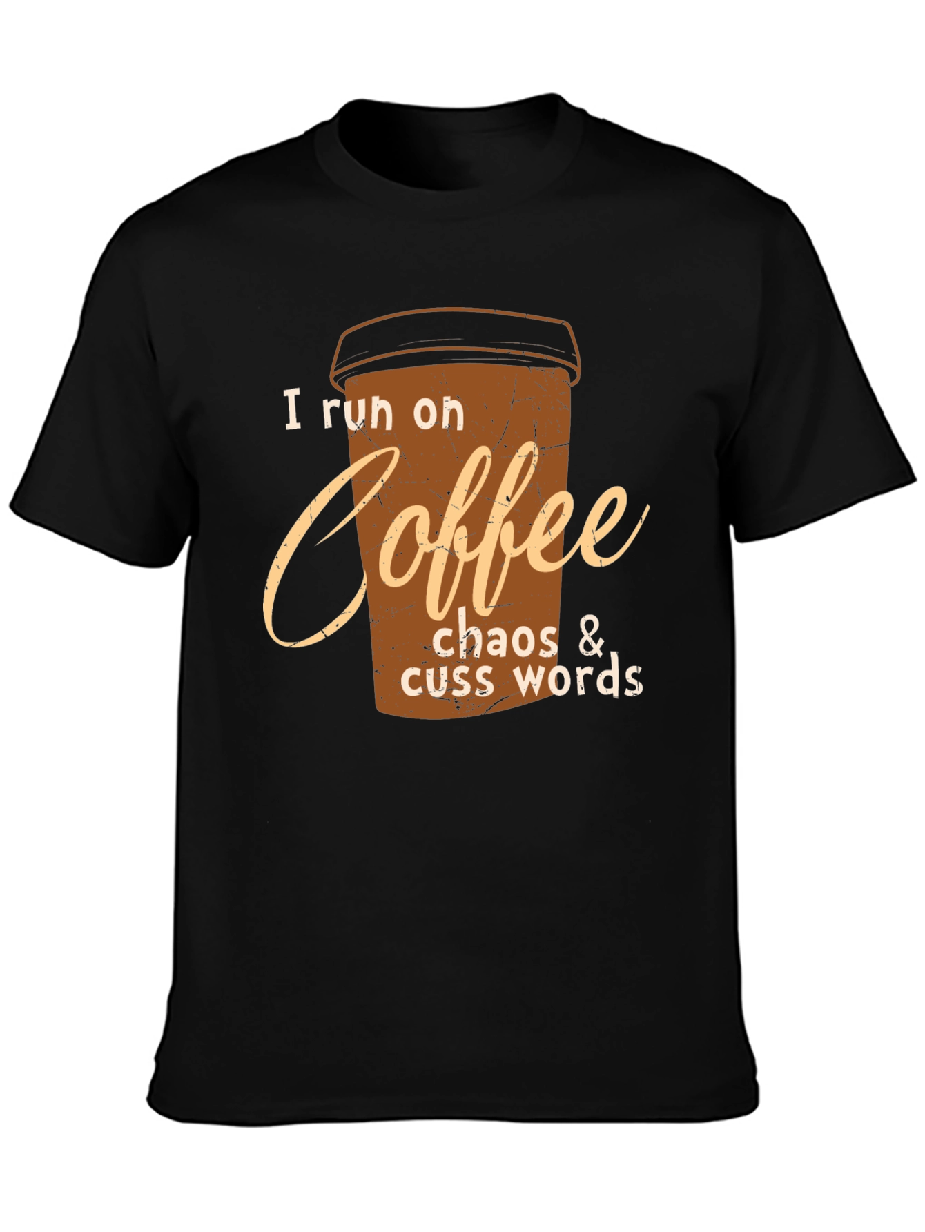Coffee Chaos Cuss Words Graphic Tee