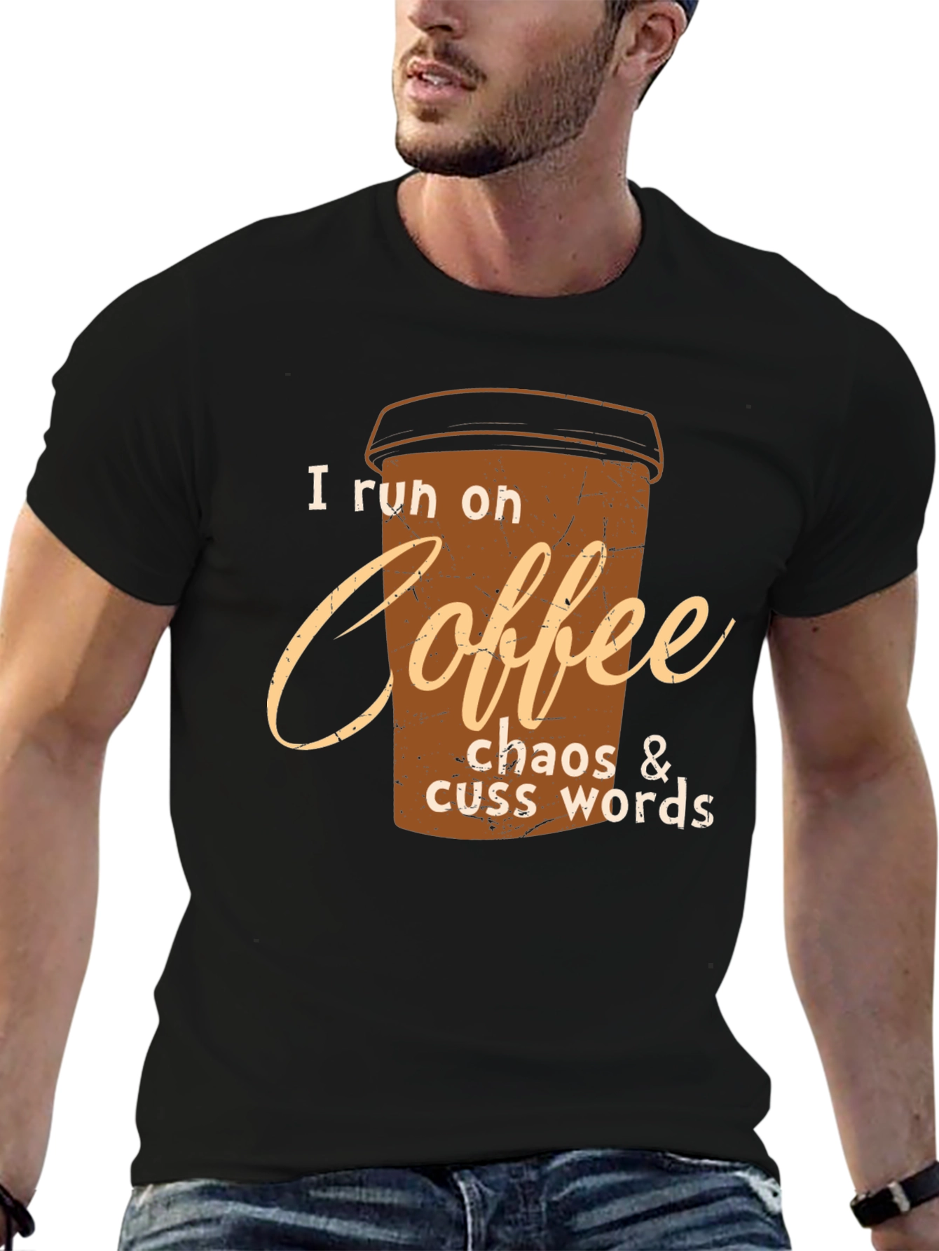 Coffee Chaos Cuss Words Graphic Tee