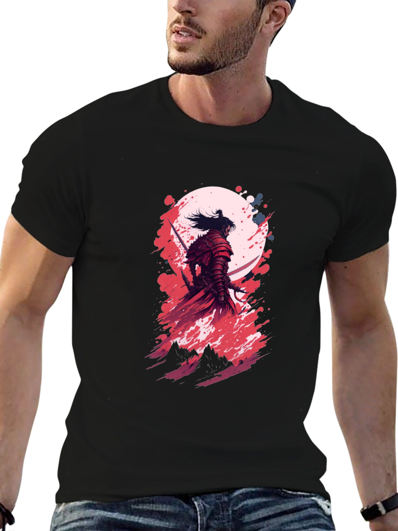 Samurai Graphic T-Shirt - Mens Stylish Tee