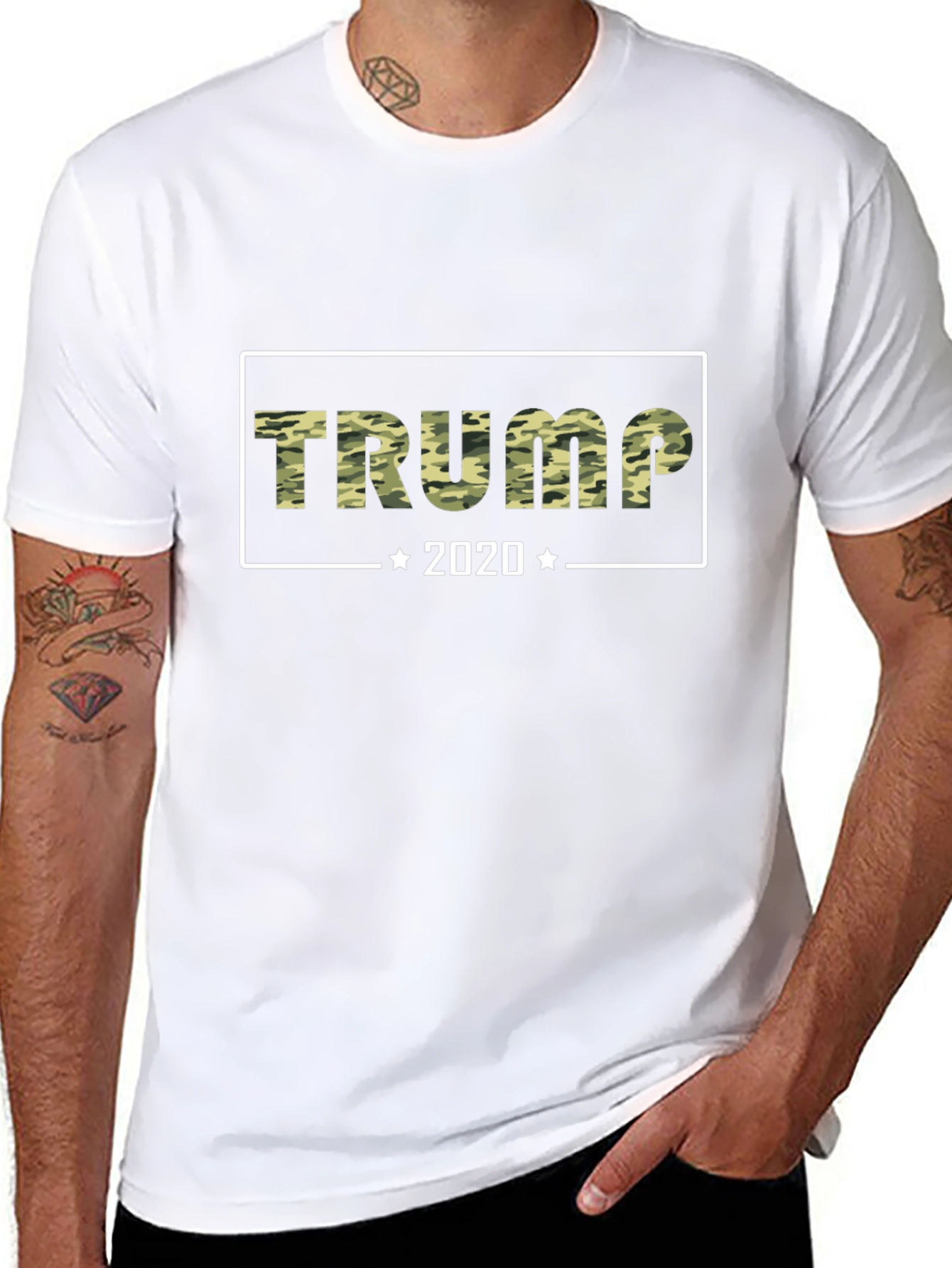 Trump 2020 Camo Graphic T-Shirt