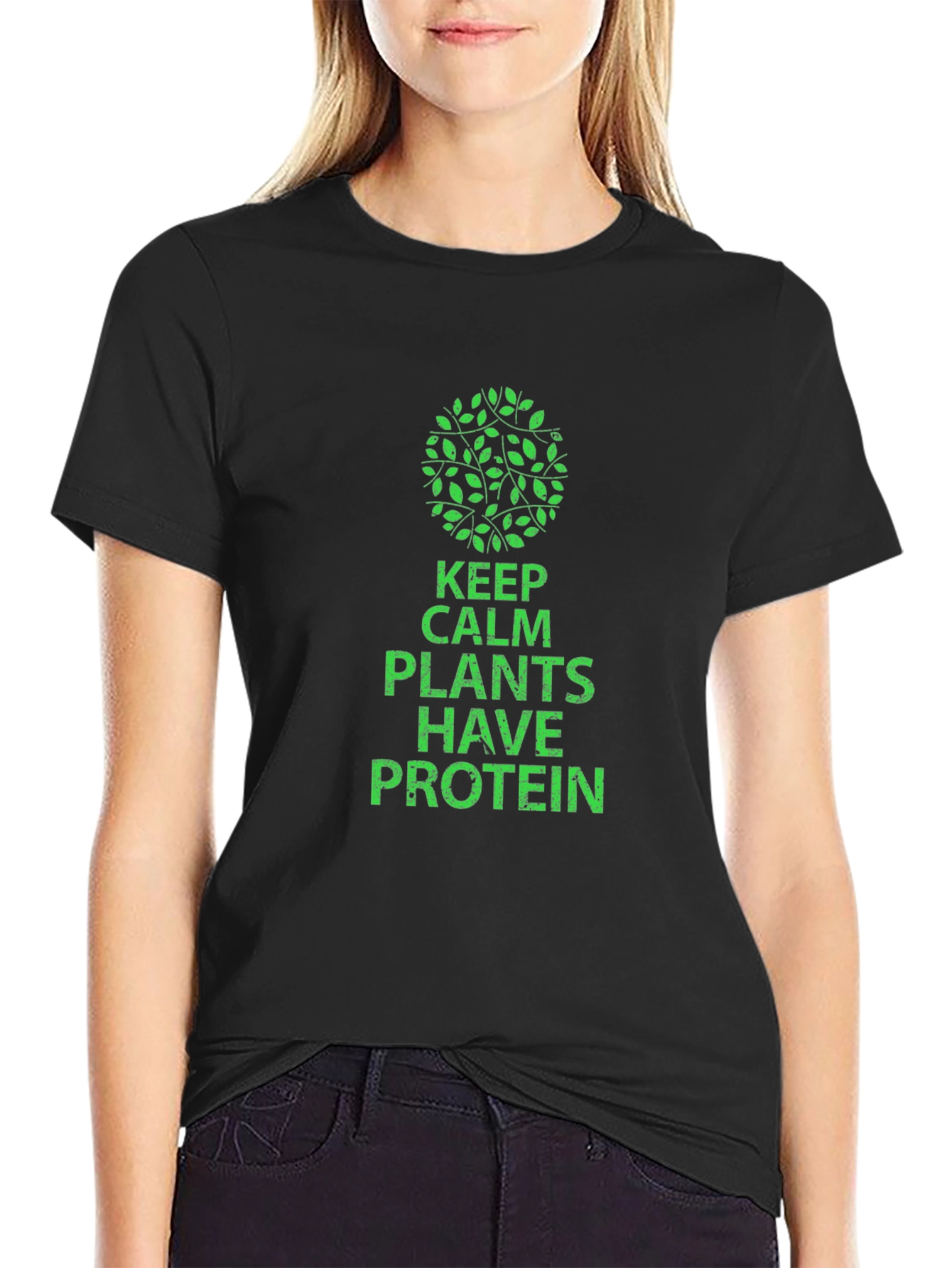 Vegan Protein T-Shirt - Keep Calm Plants Have Protein
