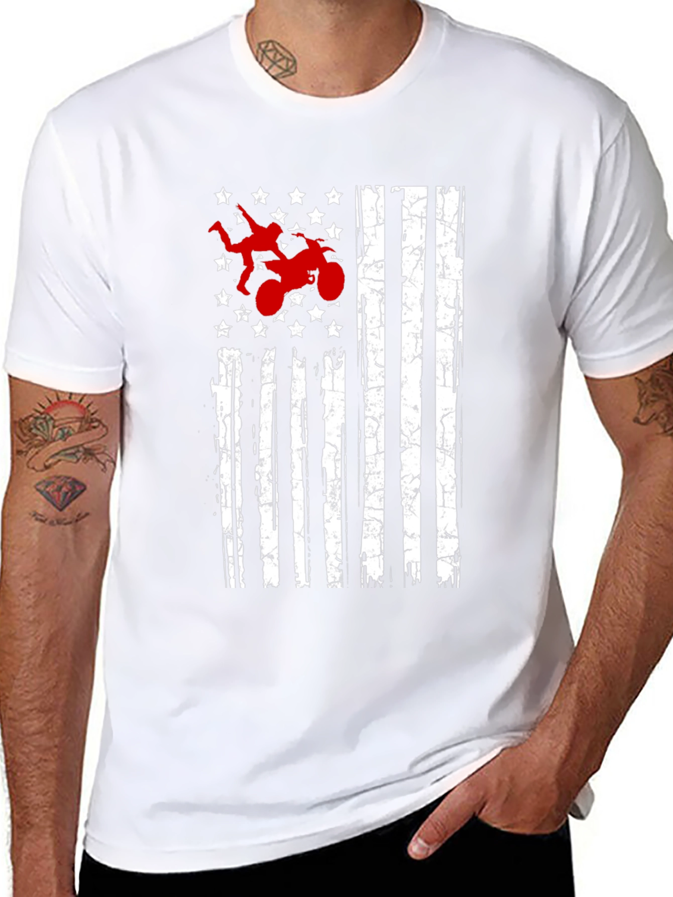 American Flag Motocross T-Shirt