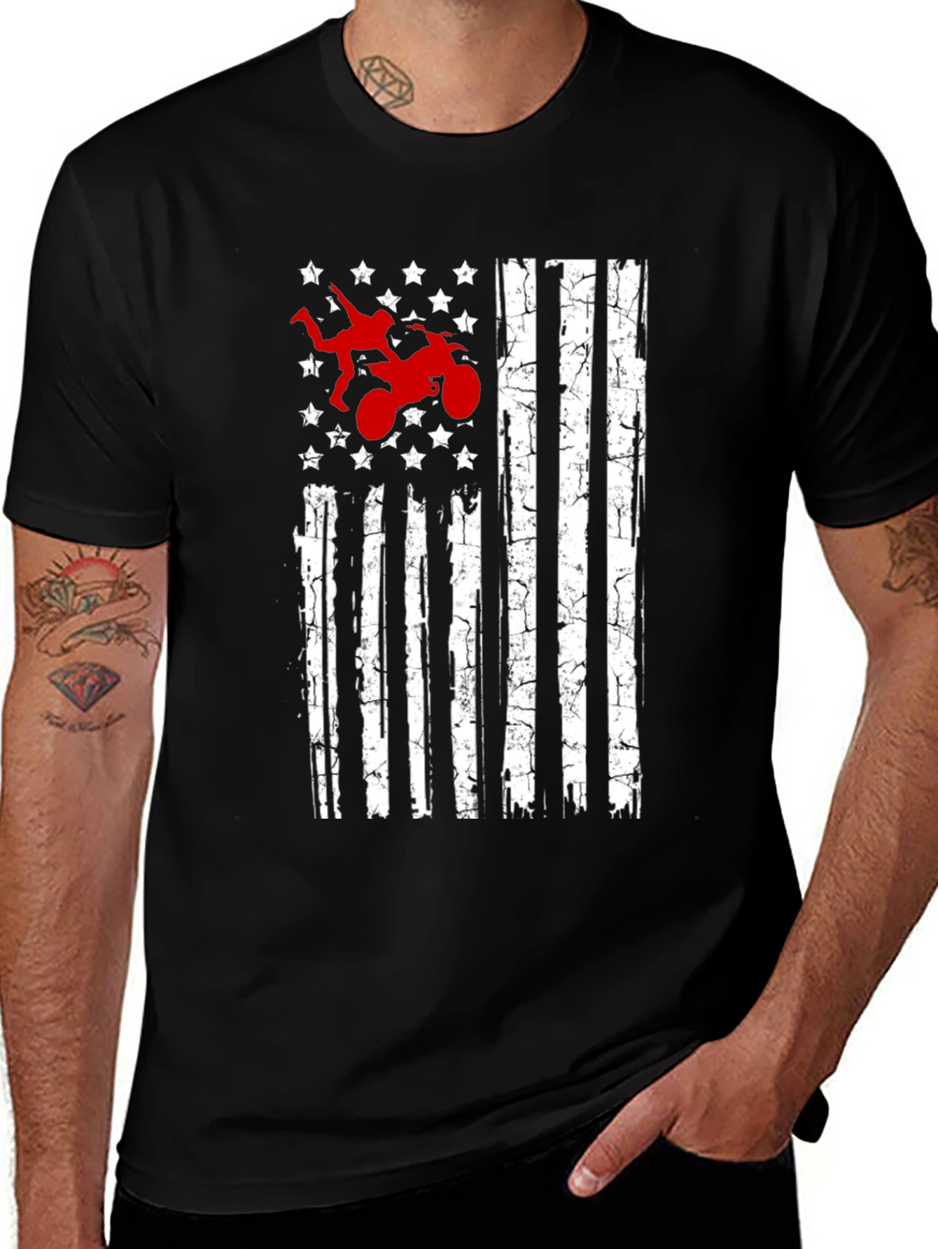 American Flag Motocross T-Shirt