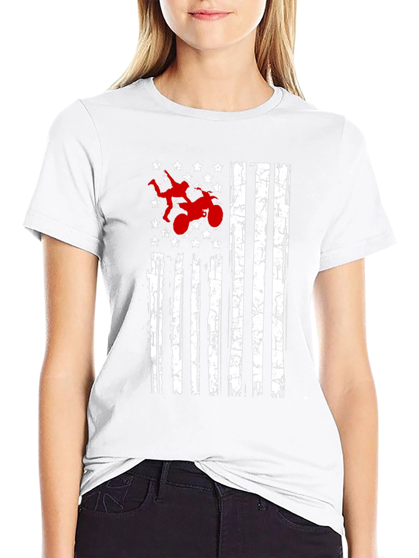 American Flag Motocross T-Shirt