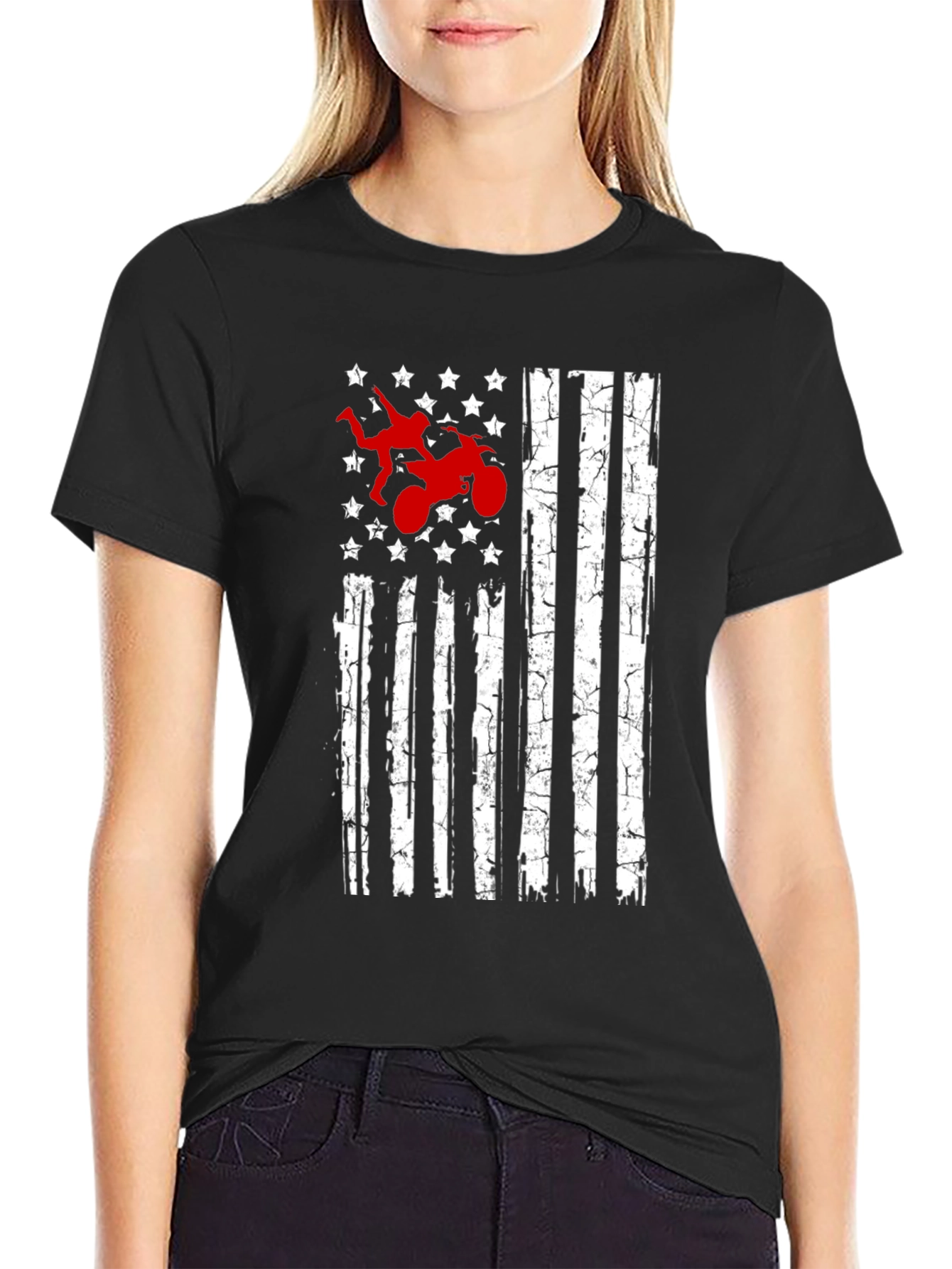 American Flag Motocross T-Shirt