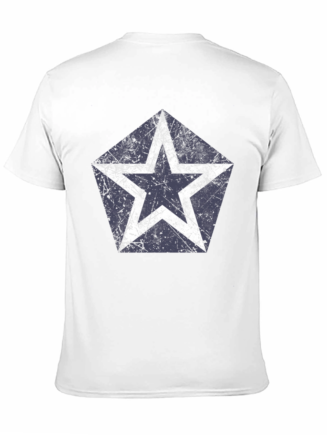 Distressed Star Graphic T-Shirt - Casual Style