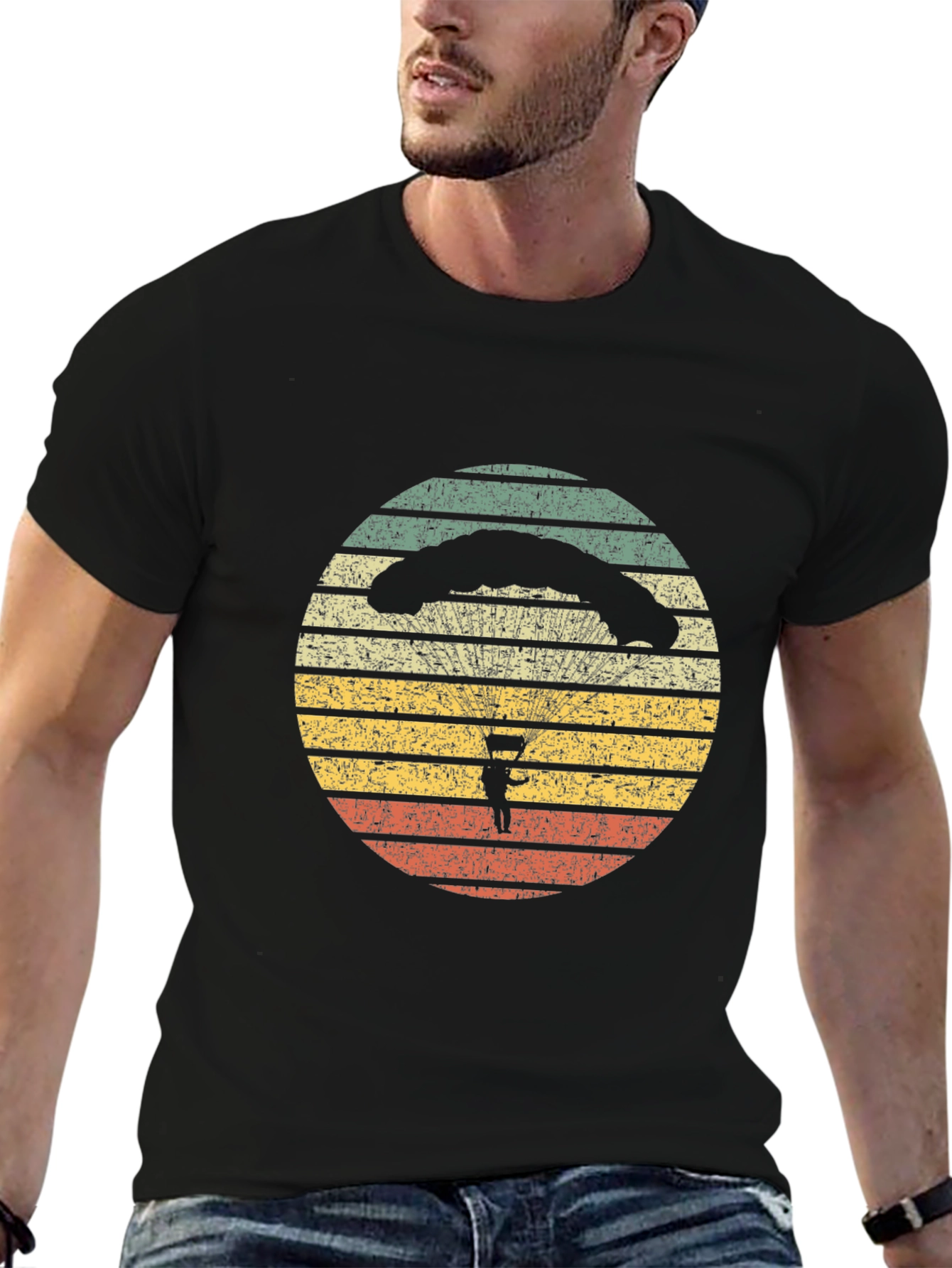 Retro Parachute Design T-Shirt