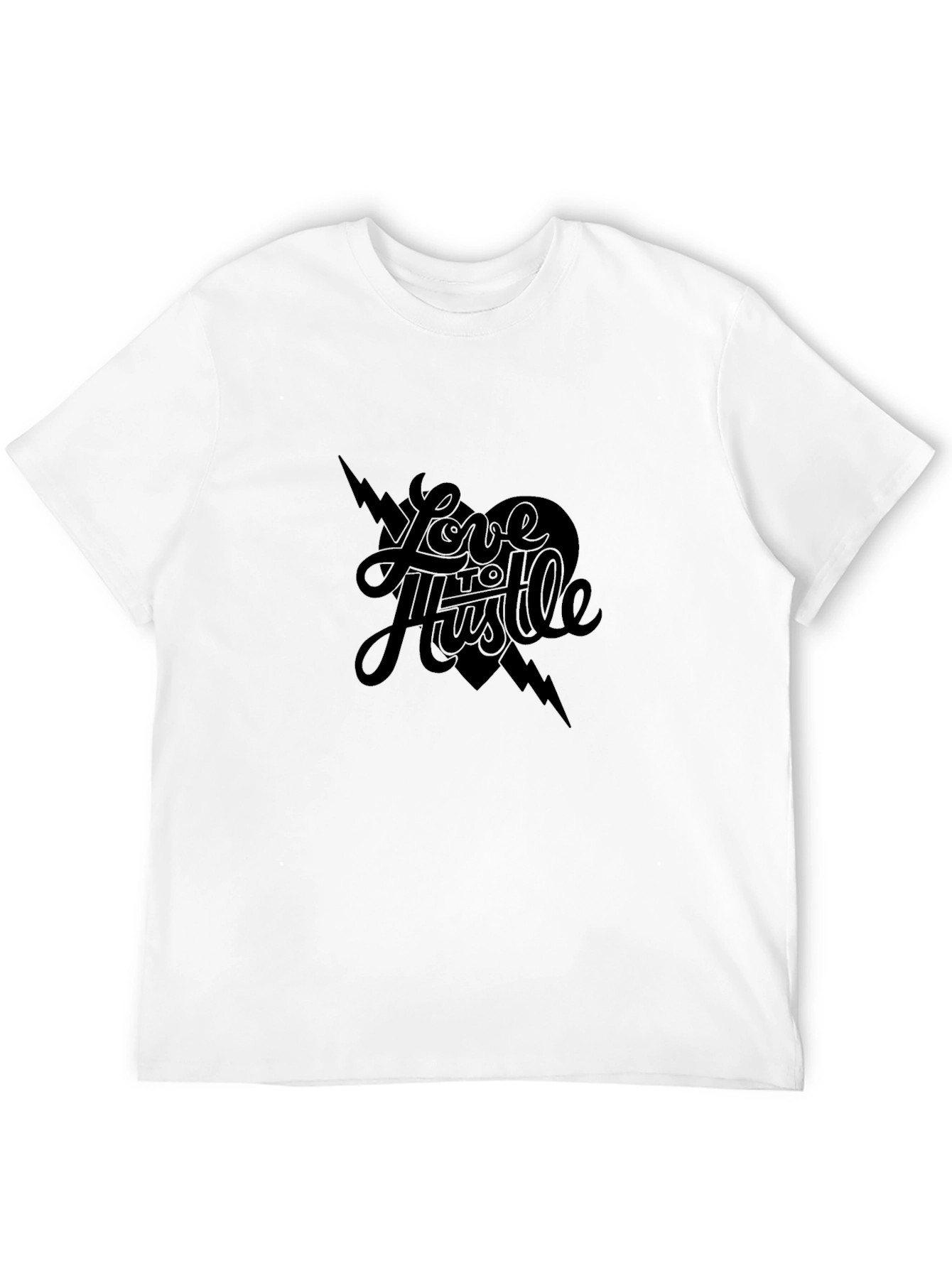 Love to Hustle Black Graphic Tee