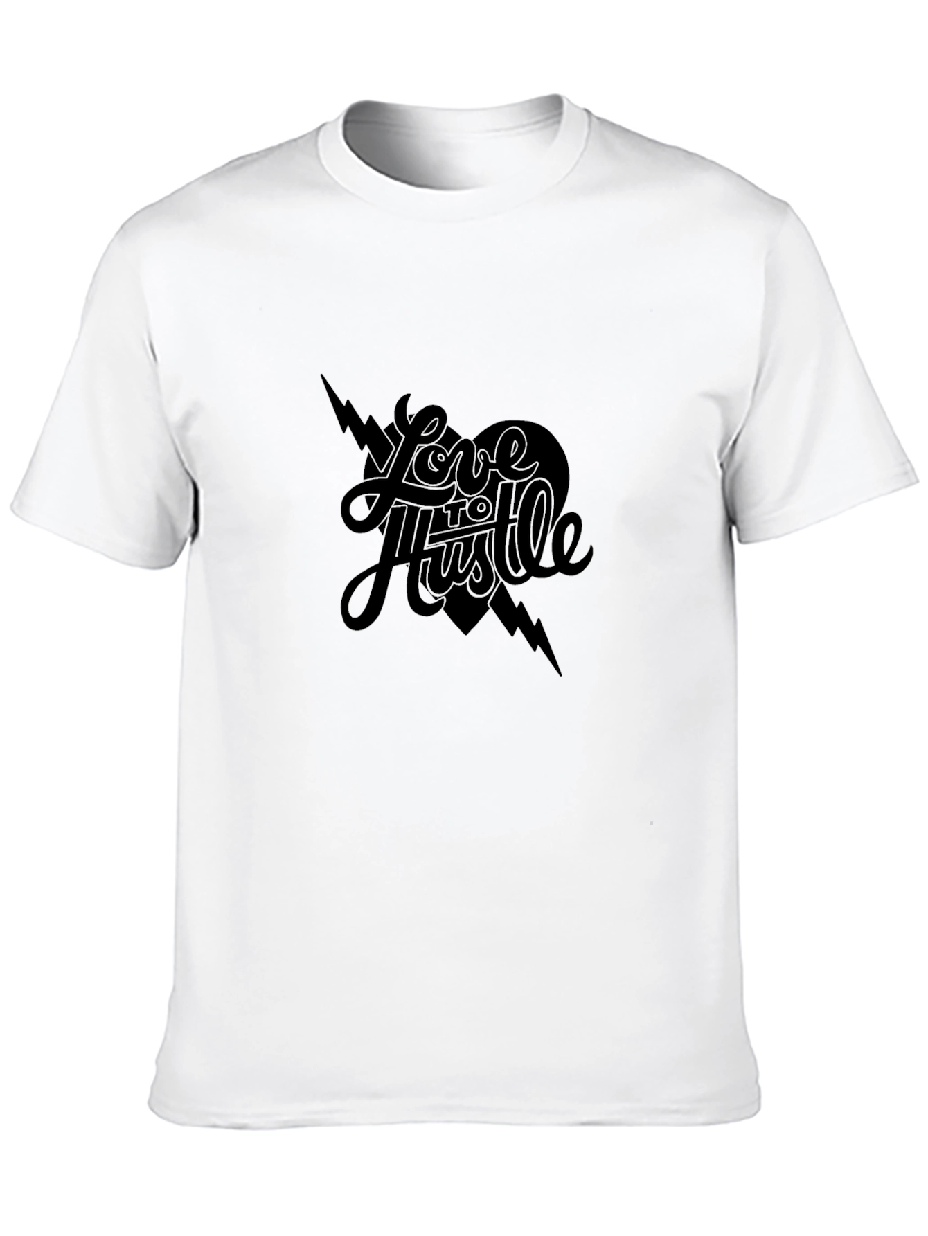 Love to Hustle Black Graphic Tee