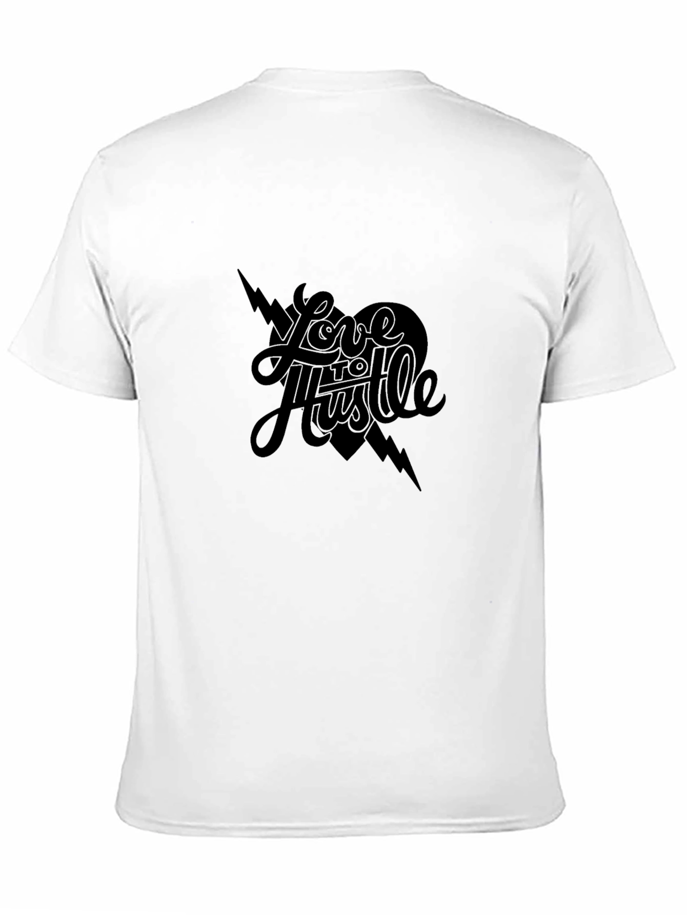 Love to Hustle Black Graphic Tee
