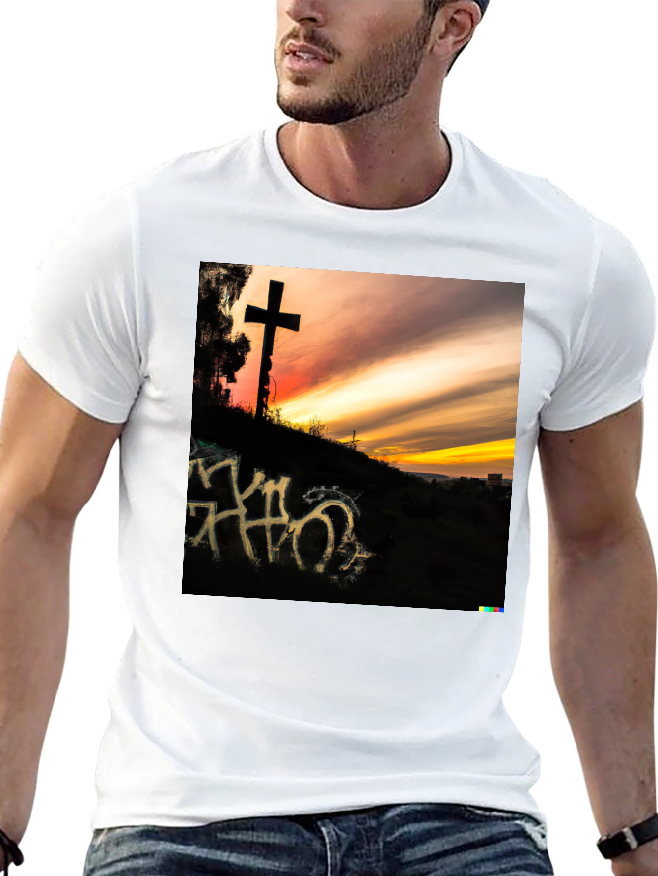 Sunset Cross Graphic T-Shirt