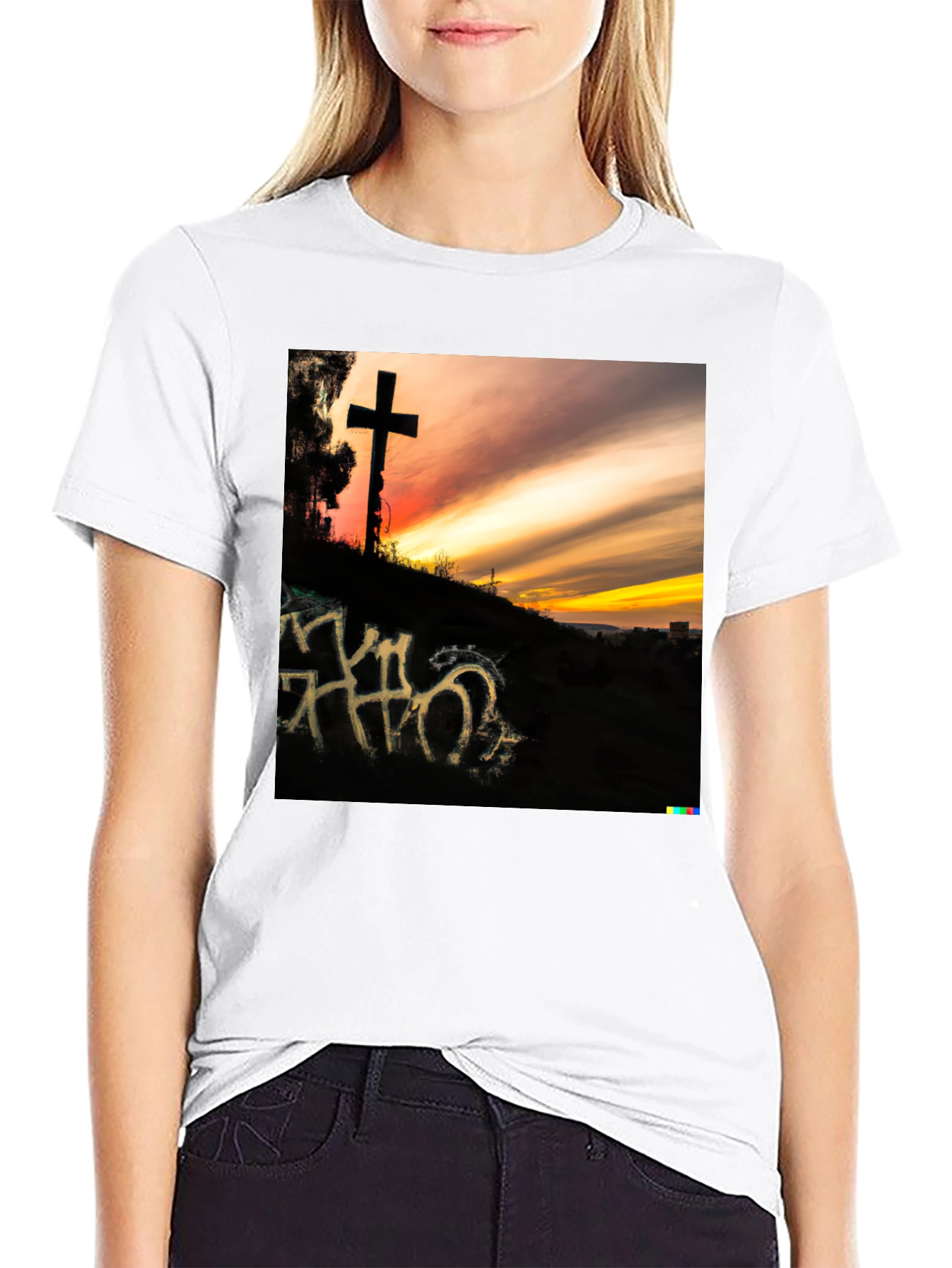 Sunset Cross Graphic T-Shirt