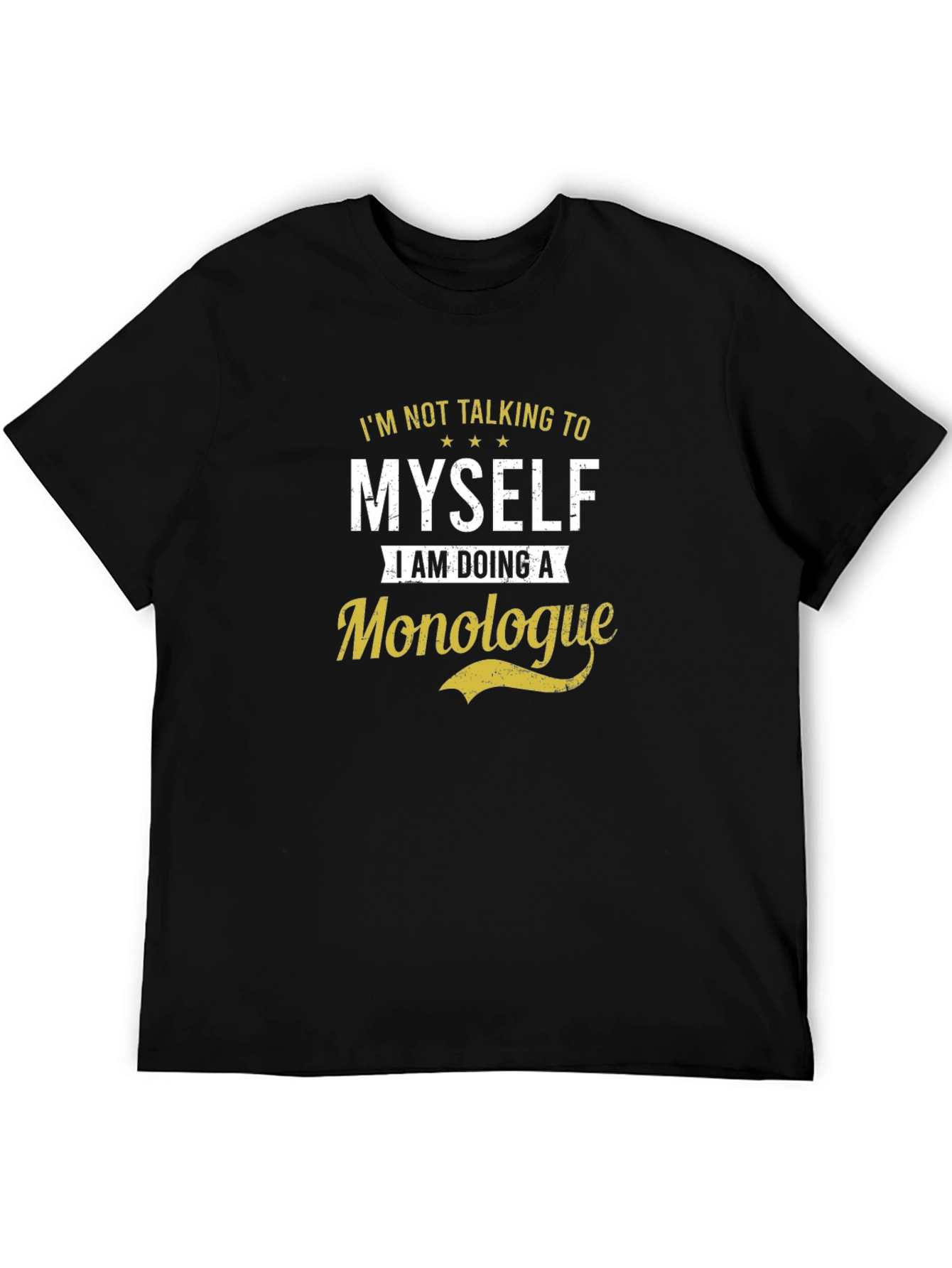 Monologue Graphic Tee -  Black Cotton T-Shirt