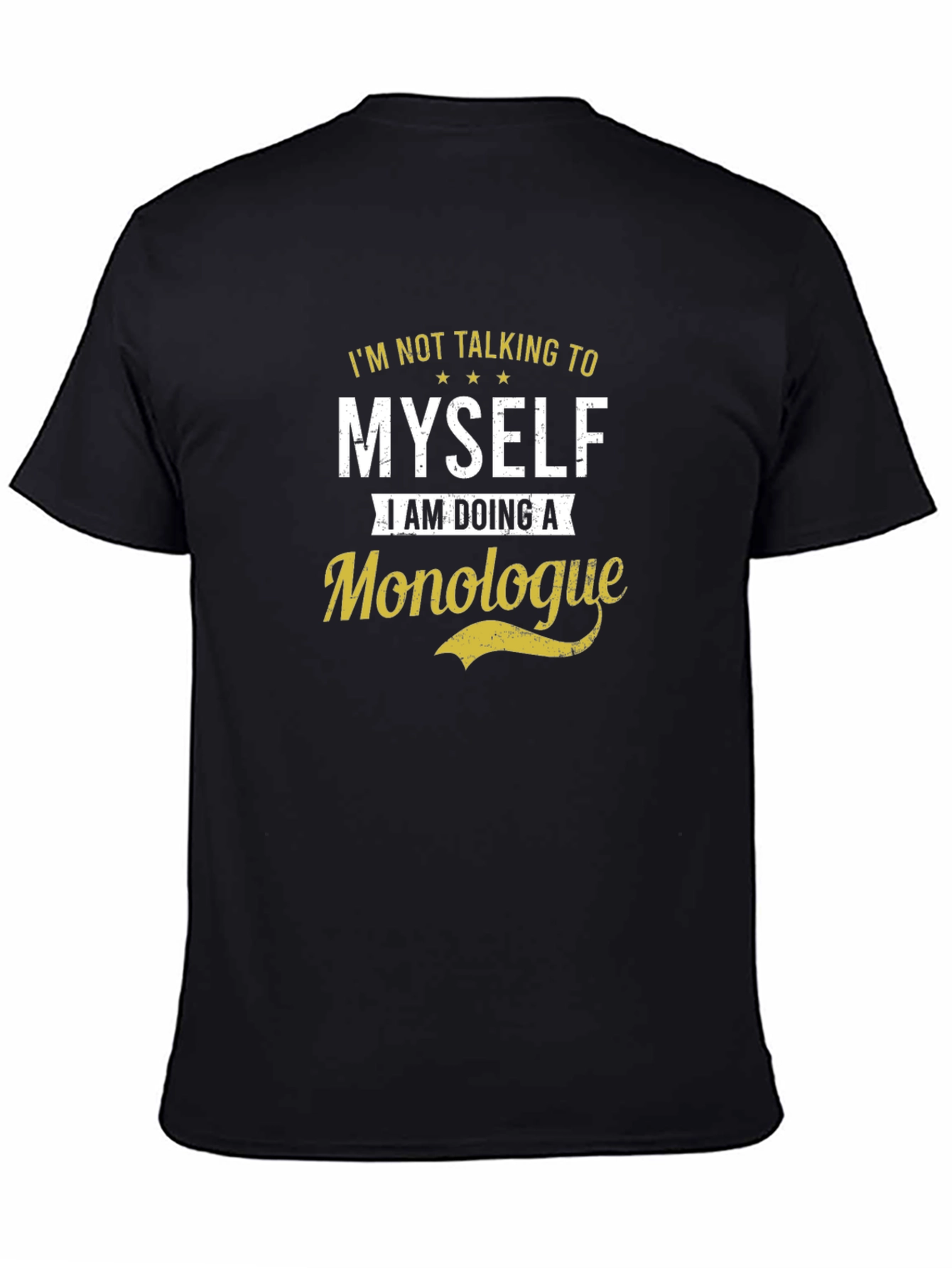 Monologue Graphic Tee -  Black Cotton T-Shirt