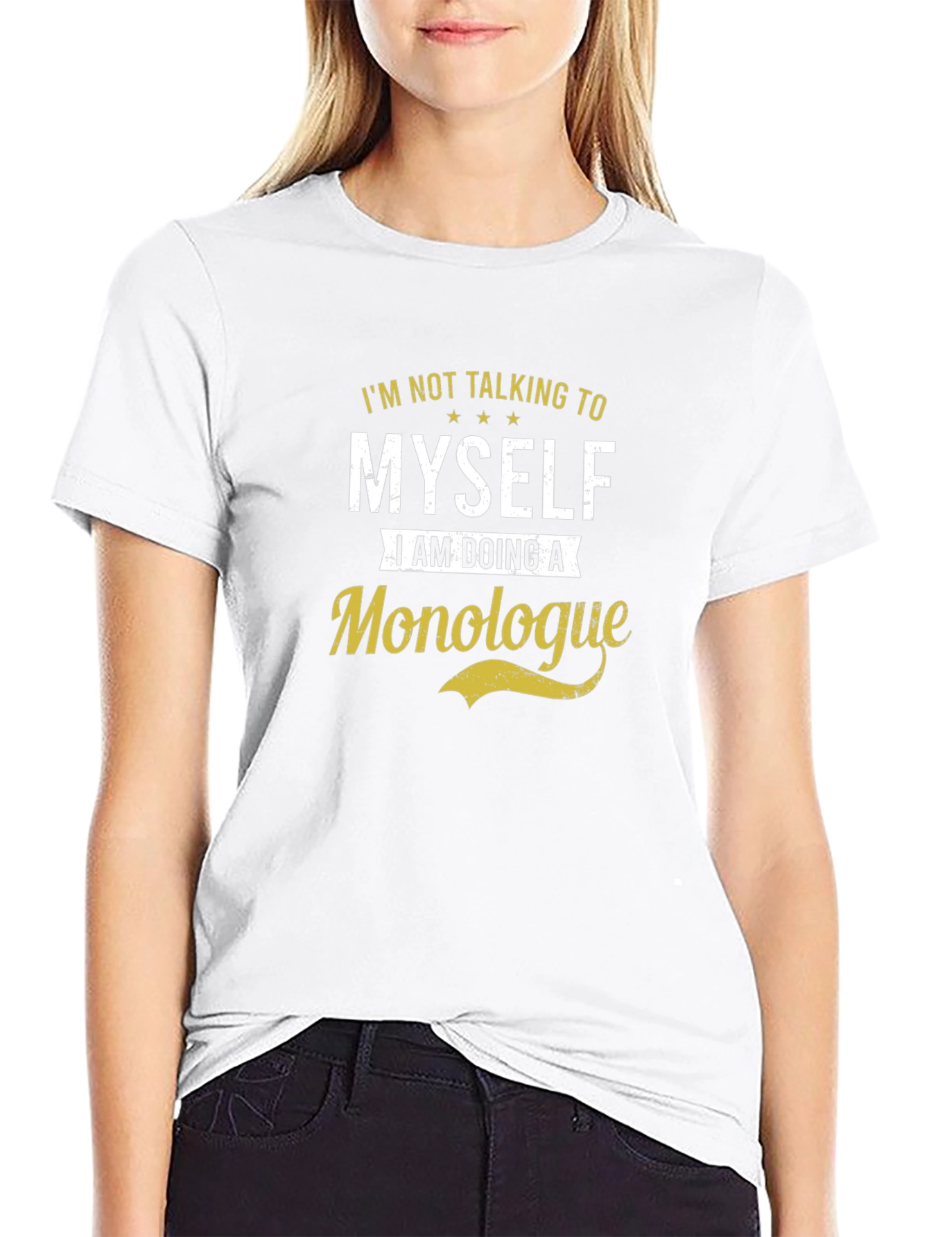 Monologue Graphic Tee -  Black Cotton T-Shirt