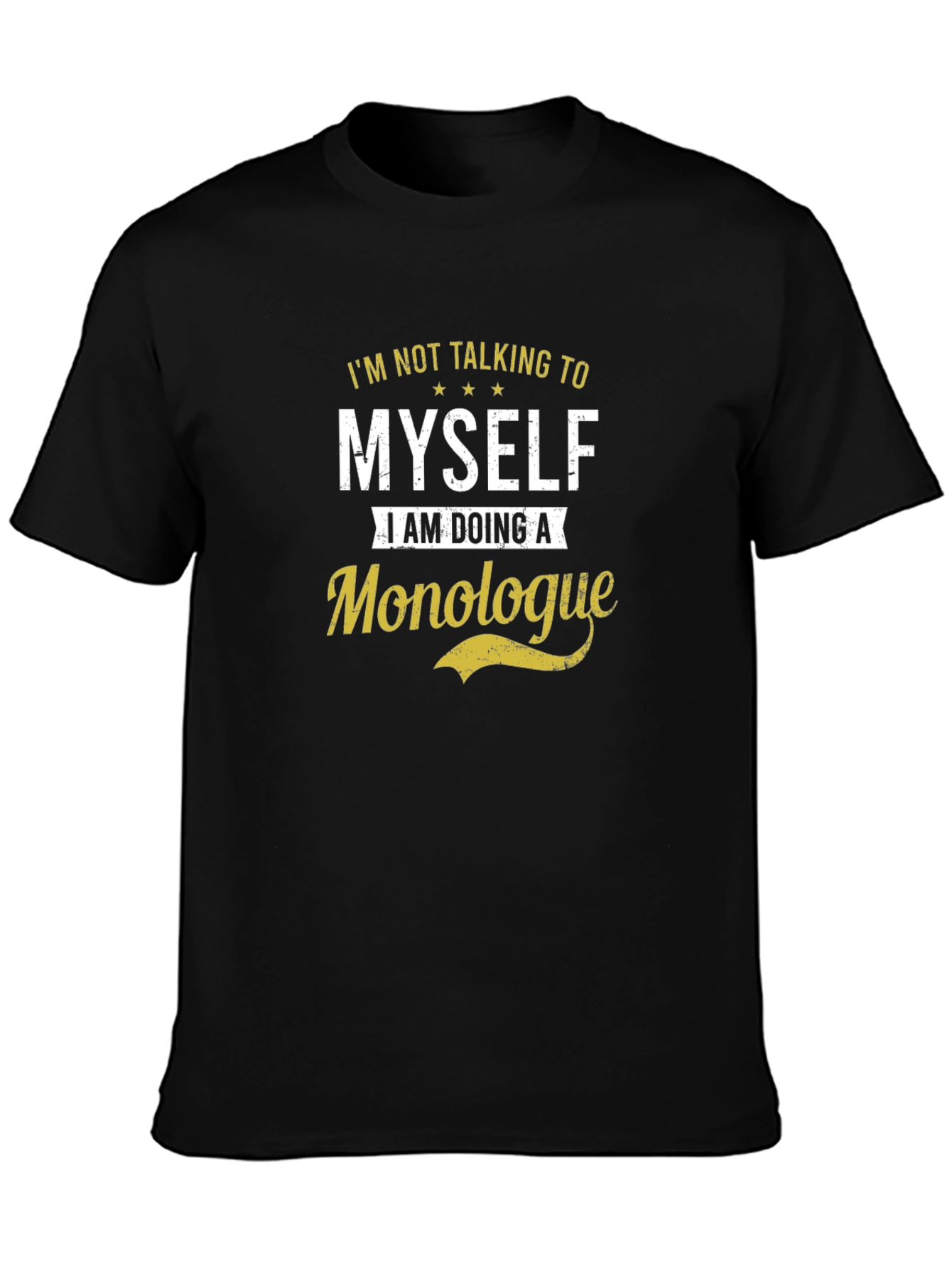 Monologue Graphic Tee -  Black Cotton T-Shirt