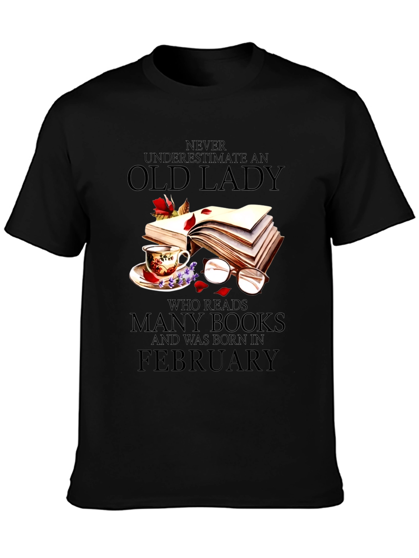 Never Underestimate an Old Lady Reading Books Tee