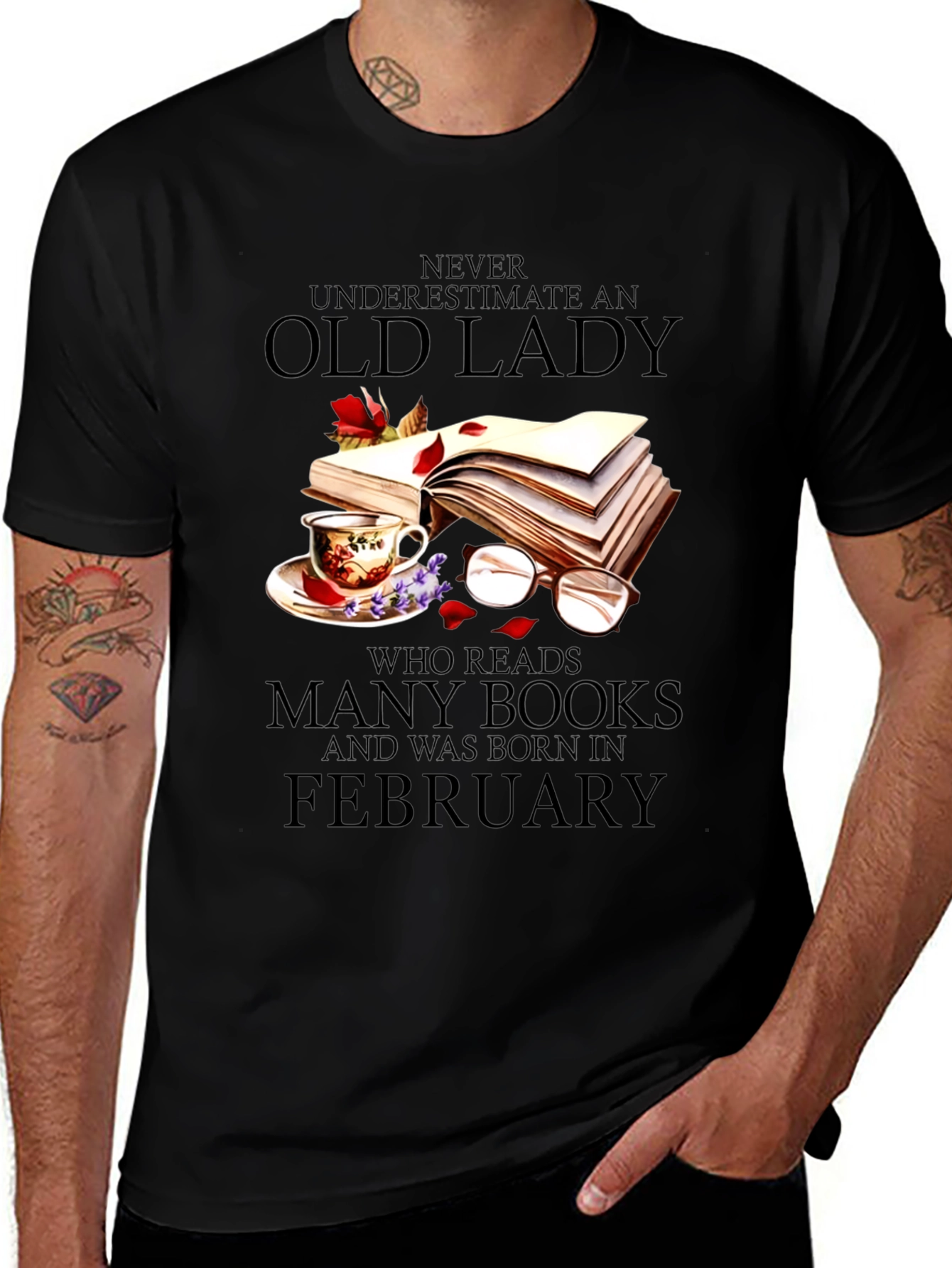 Never Underestimate an Old Lady Reading Books Tee