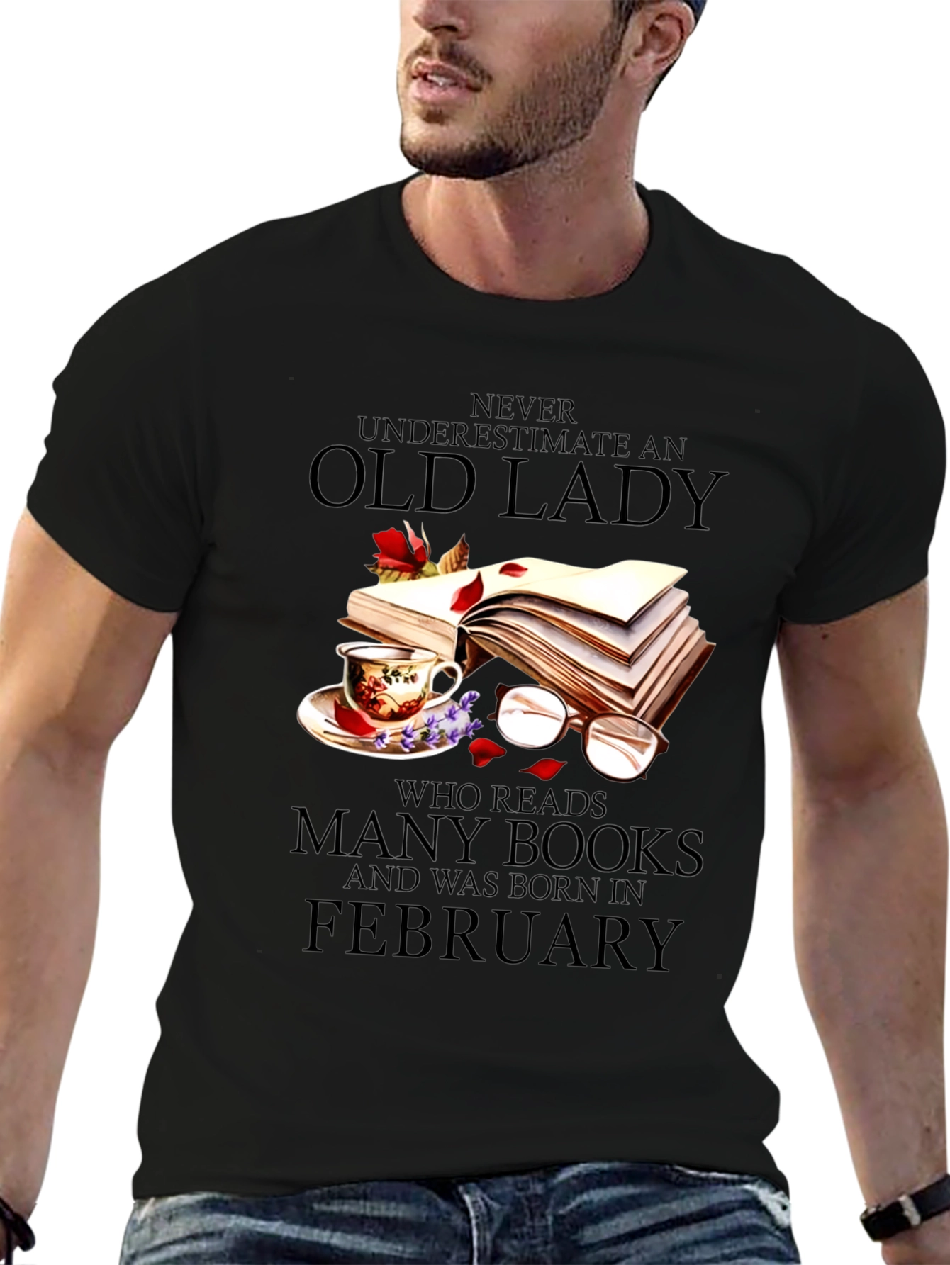 Never Underestimate an Old Lady Reading Books Tee