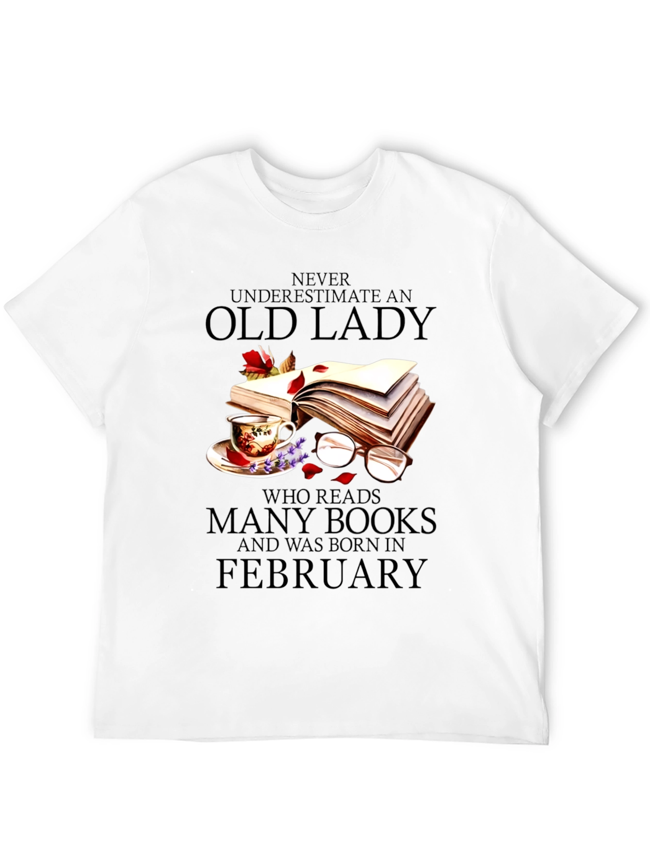 Never Underestimate an Old Lady Reading Books Tee
