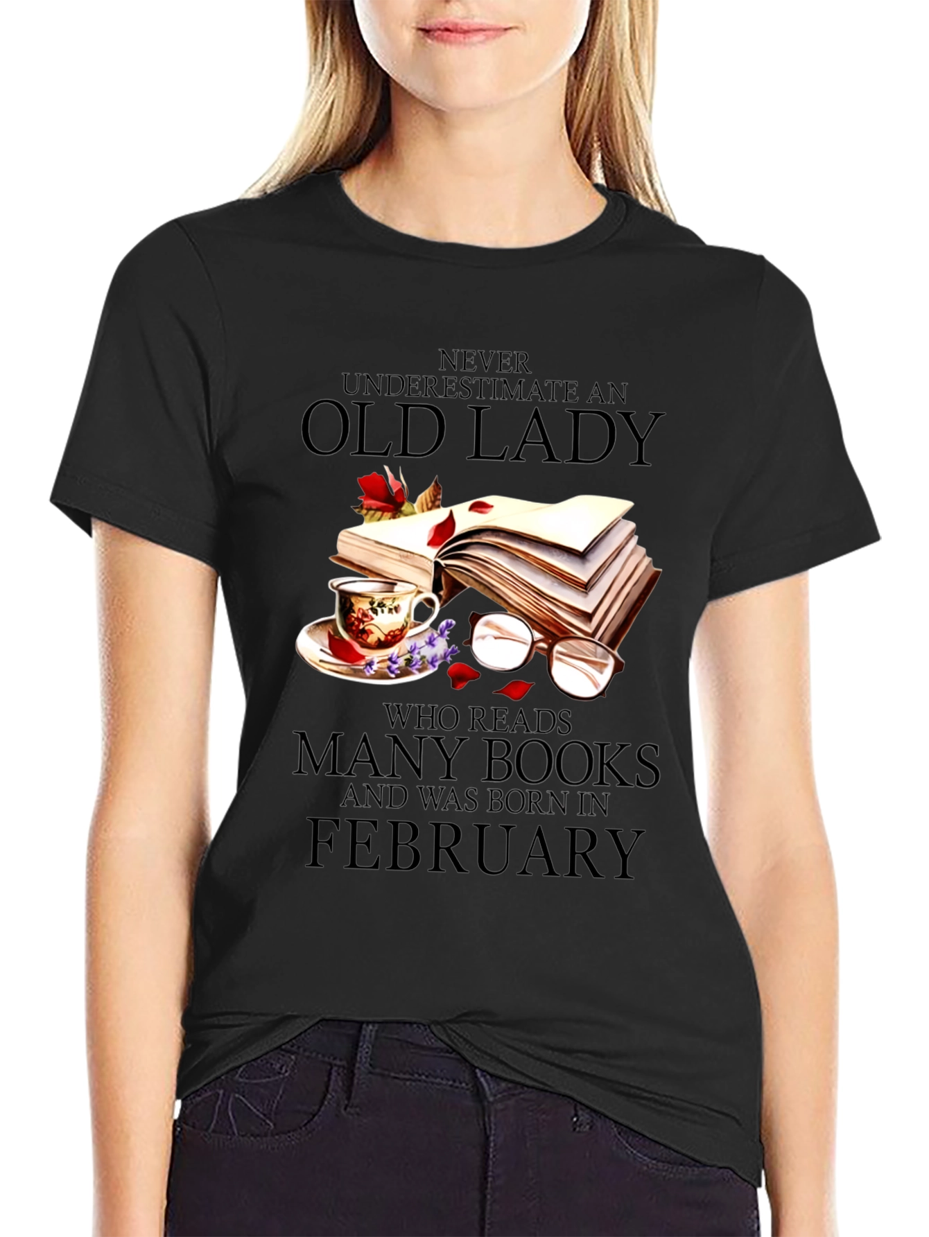 Never Underestimate an Old Lady Reading Books Tee