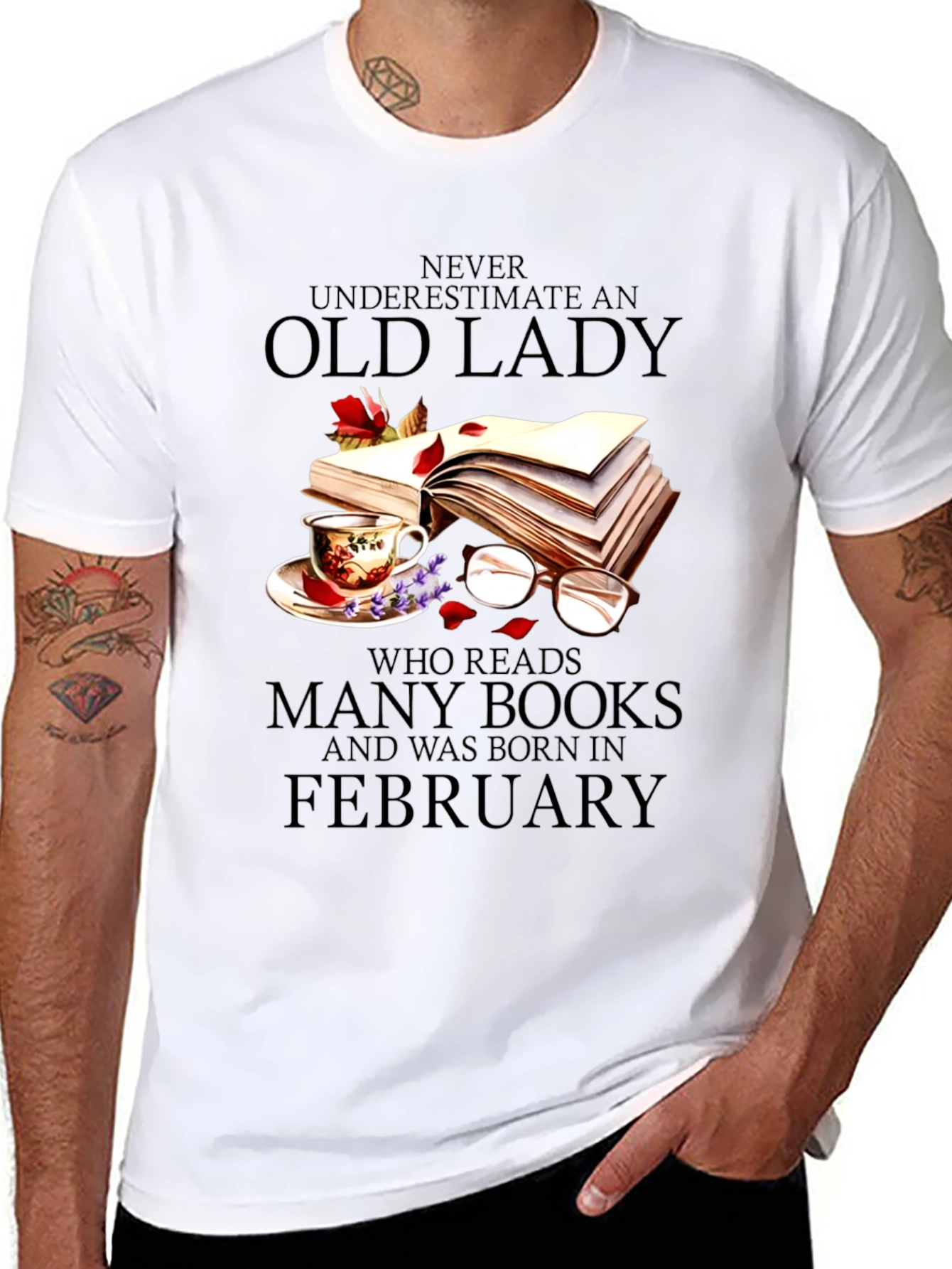 Never Underestimate an Old Lady Reading Books Tee