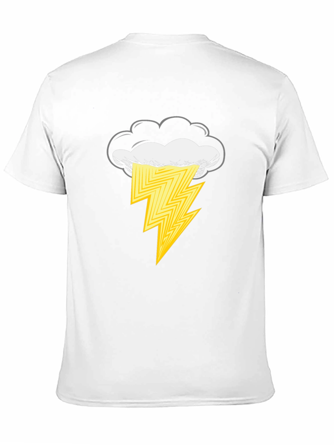 Lightning Cloud Graphic Tee - Unisex Black T-Shirt