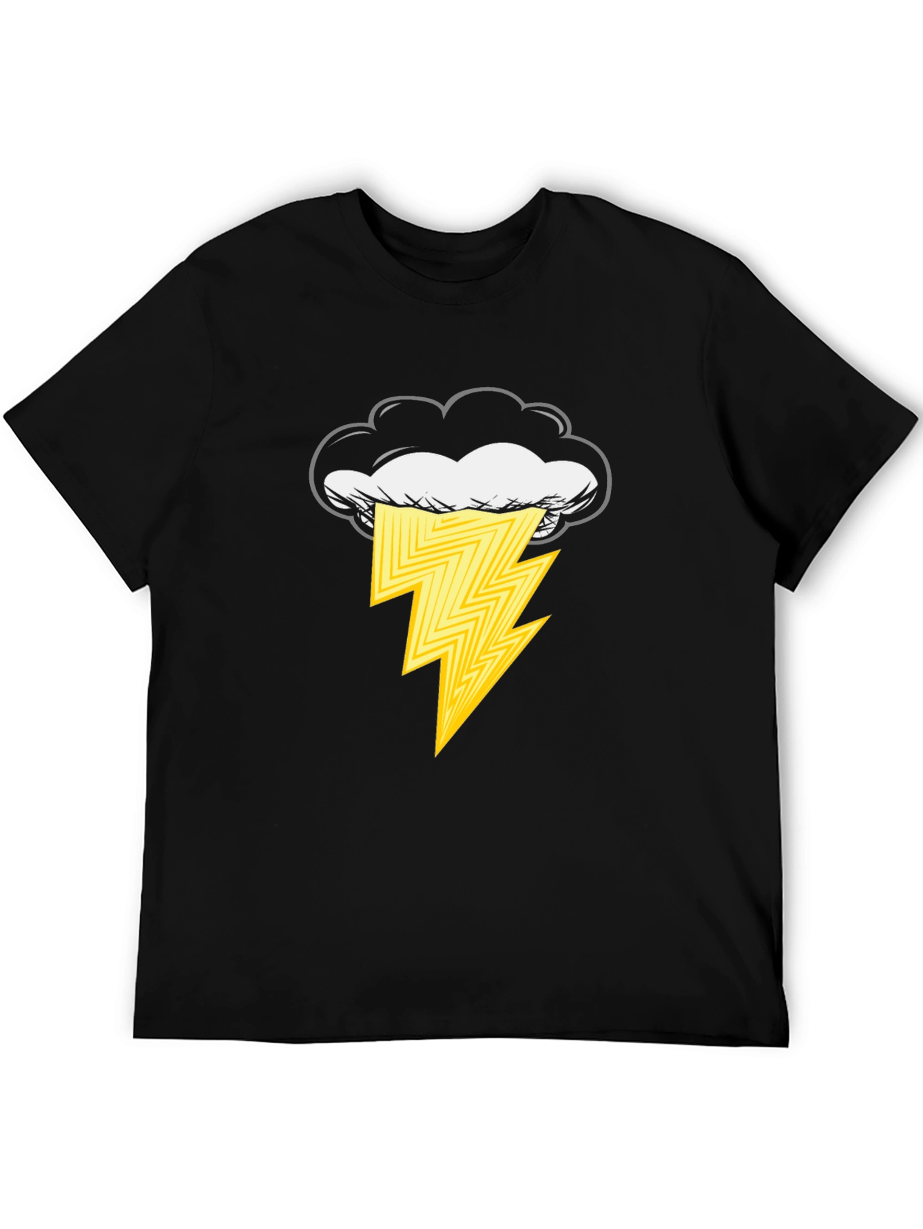 Lightning Cloud Graphic Tee - Unisex Black T-Shirt