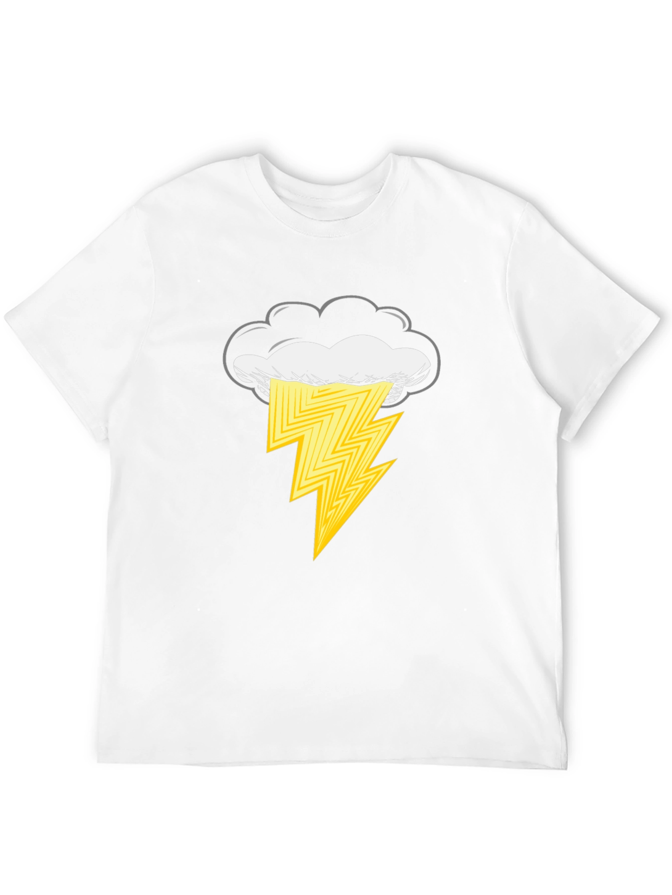 Lightning Cloud Graphic Tee - Unisex Black T-Shirt
