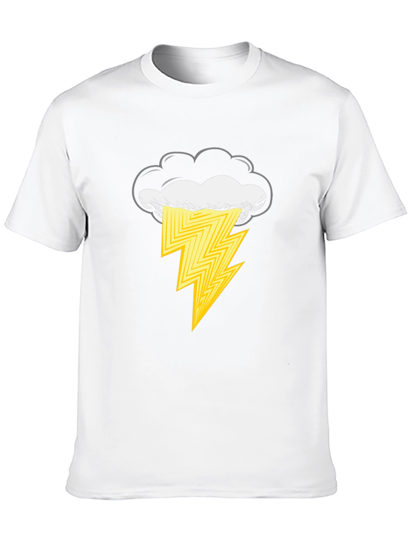 Lightning Cloud Graphic Tee - Unisex Black T-Shirt