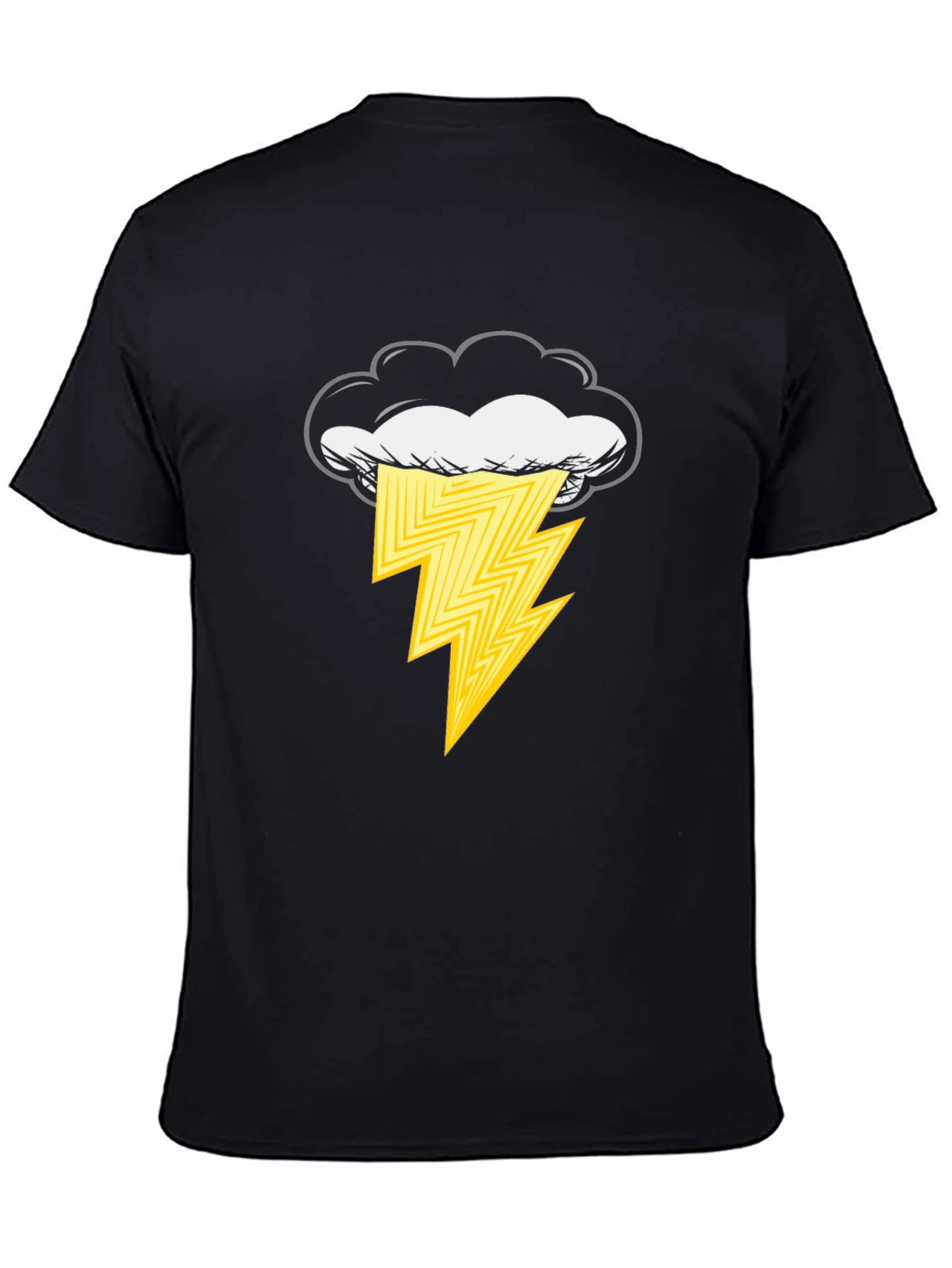 Lightning Cloud Graphic Tee - Unisex Black T-Shirt